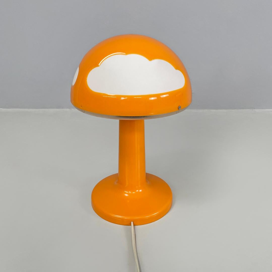 Metal Swedish postmodern orange plastic table lamps by Henrik Preutz for Ikea, 2000s