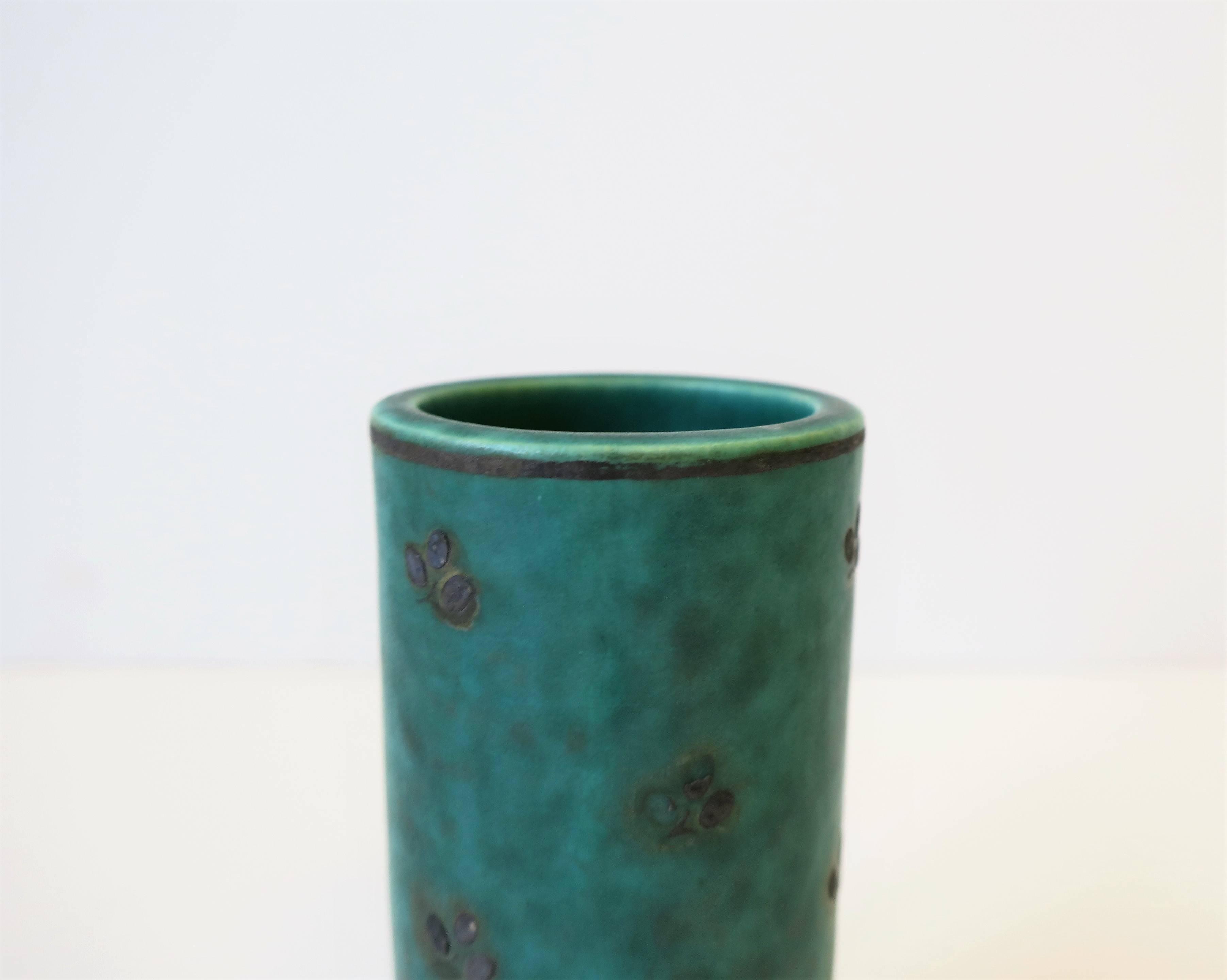 Sterling Silver Swedish Pottery Vase