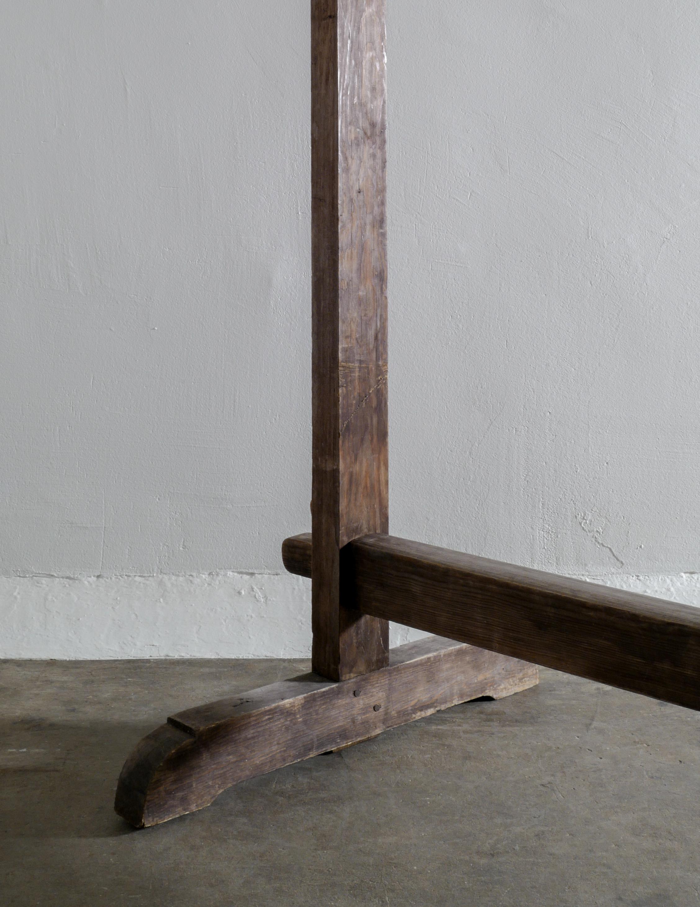 Swedish Wabi Sabi Coat Rack in Pine Produced in Sweden, Late 1800s 3