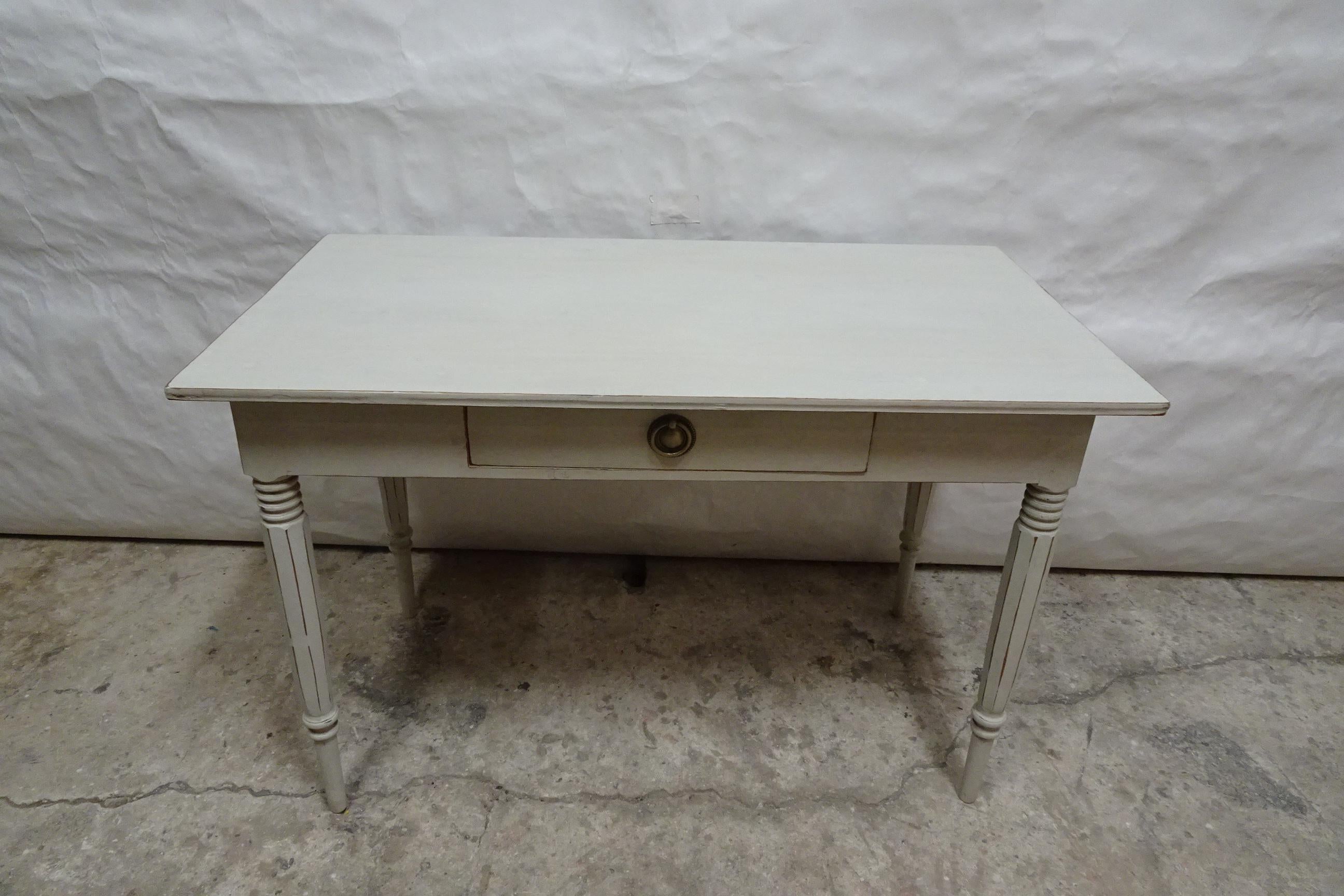 This is a unique Swedish Primitive Country Desk, Its been restored and repainted with Milk Paints 