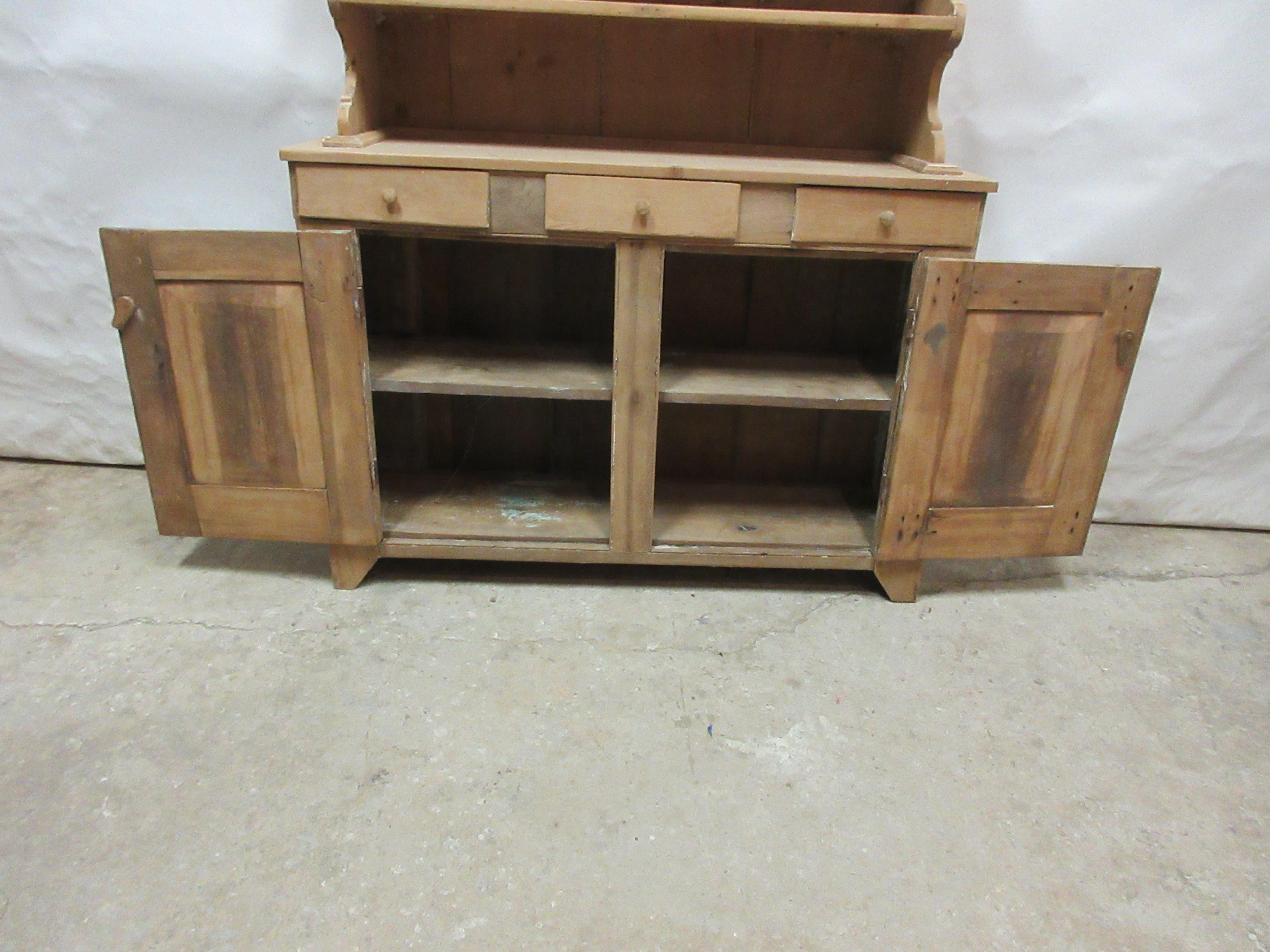 Swedish Primitive Dish Rack Cabinet In Good Condition In Hollywood, FL