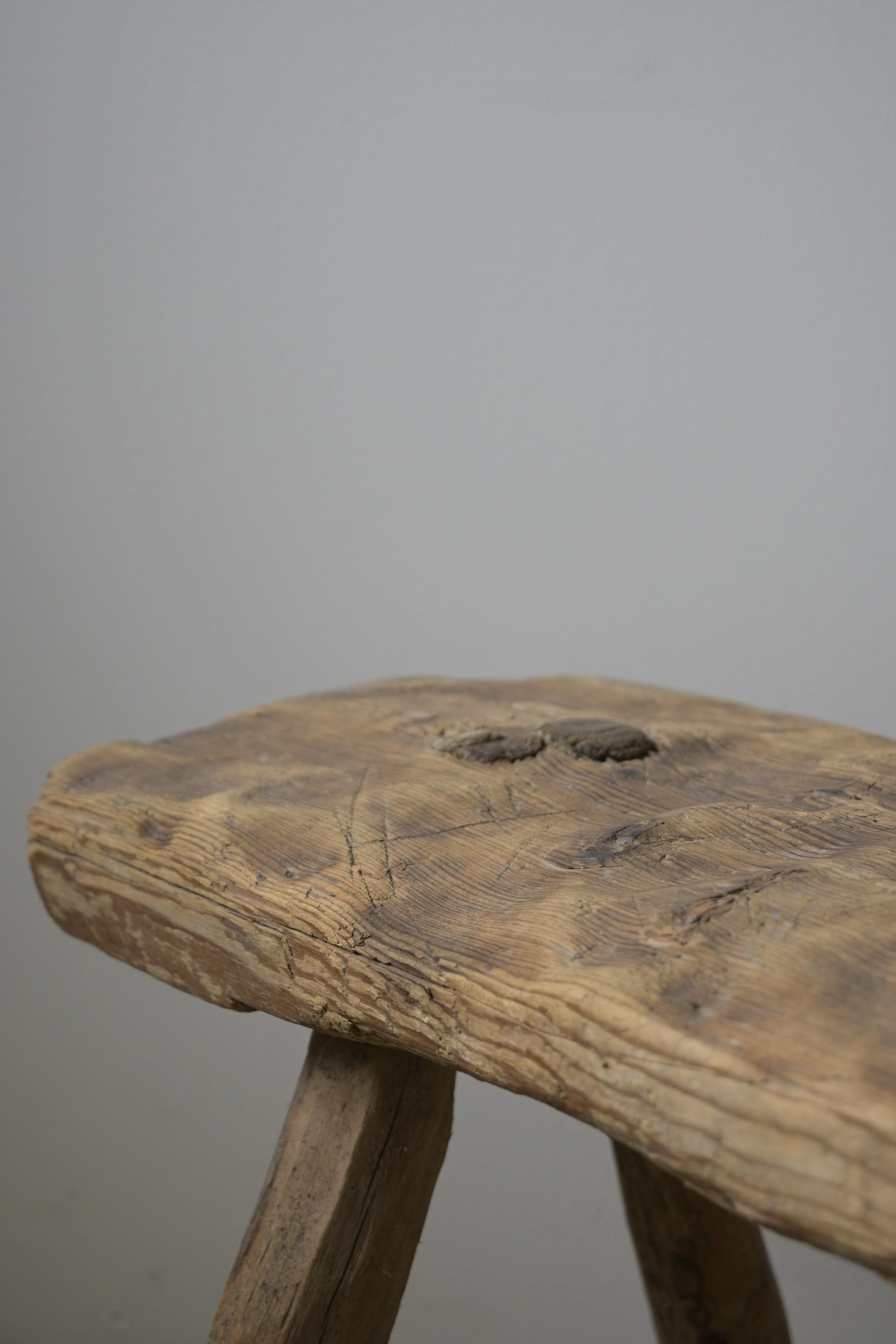 Swedish Primitive Stool ca 1850 For Sale 7