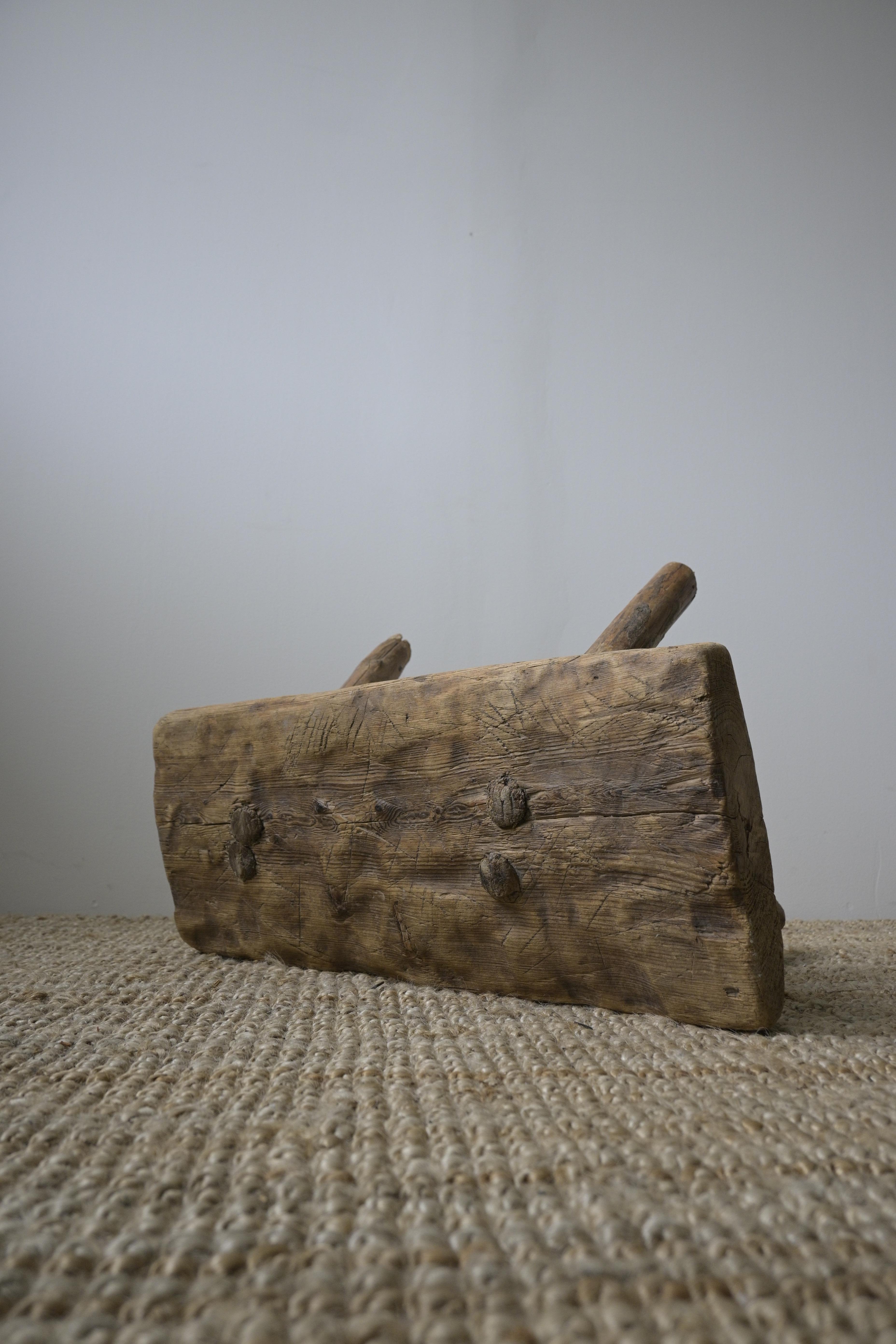 Swedish Primitive Stool ca 1850 For Sale 8