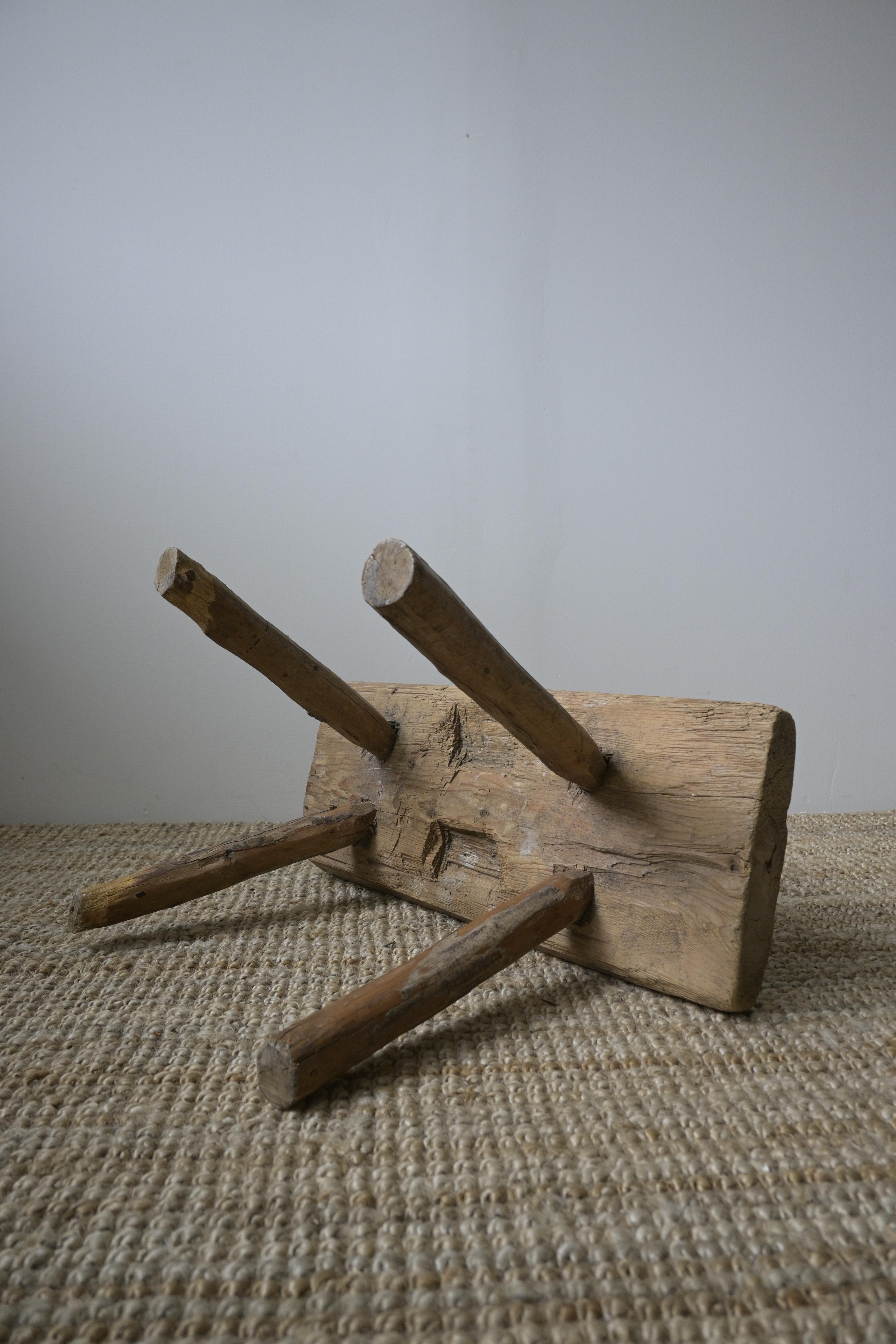 Swedish Primitive Stool ca 1850 For Sale 9