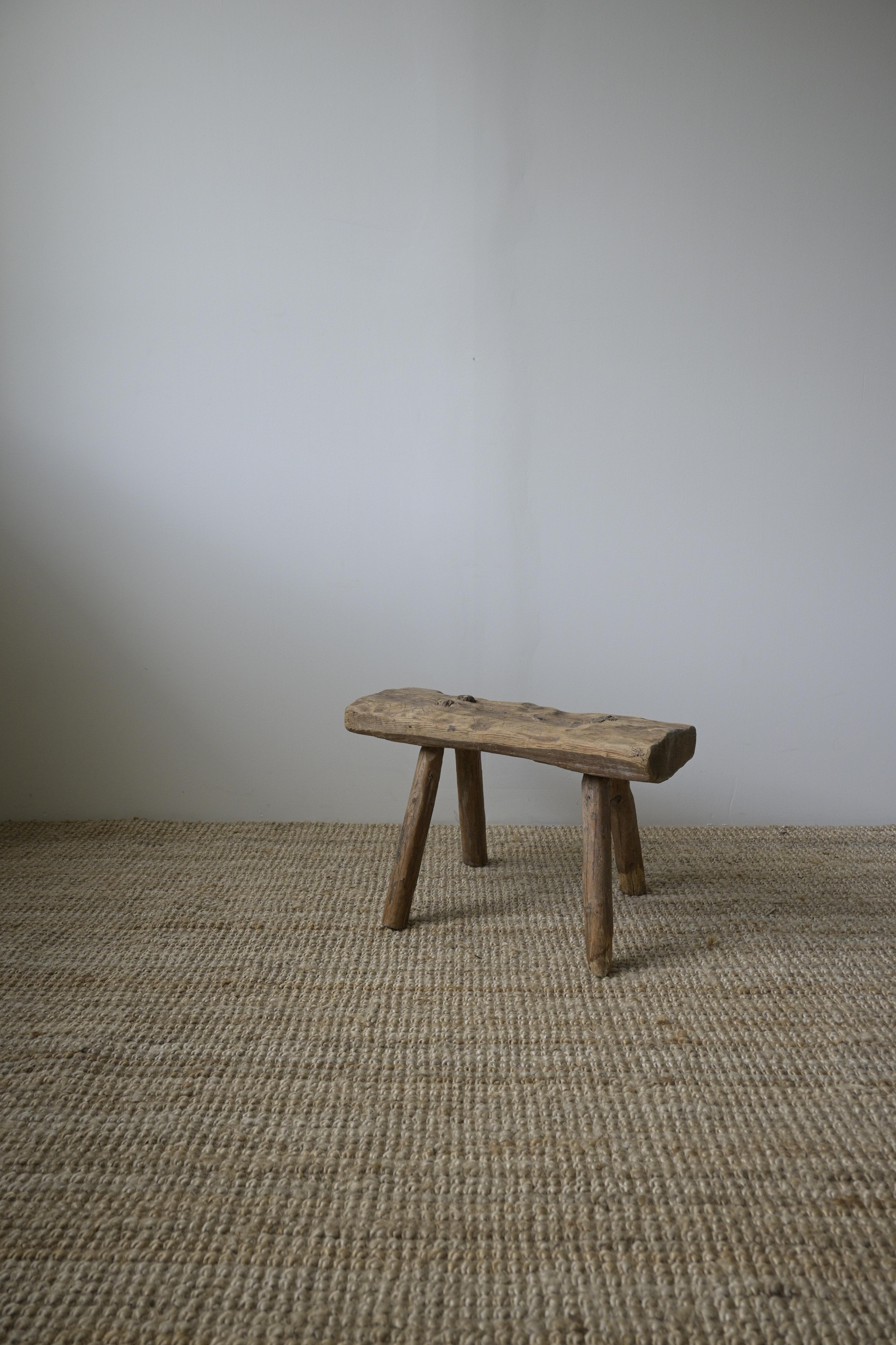 Swedish Primitive Stool ca 1850 For Sale 3