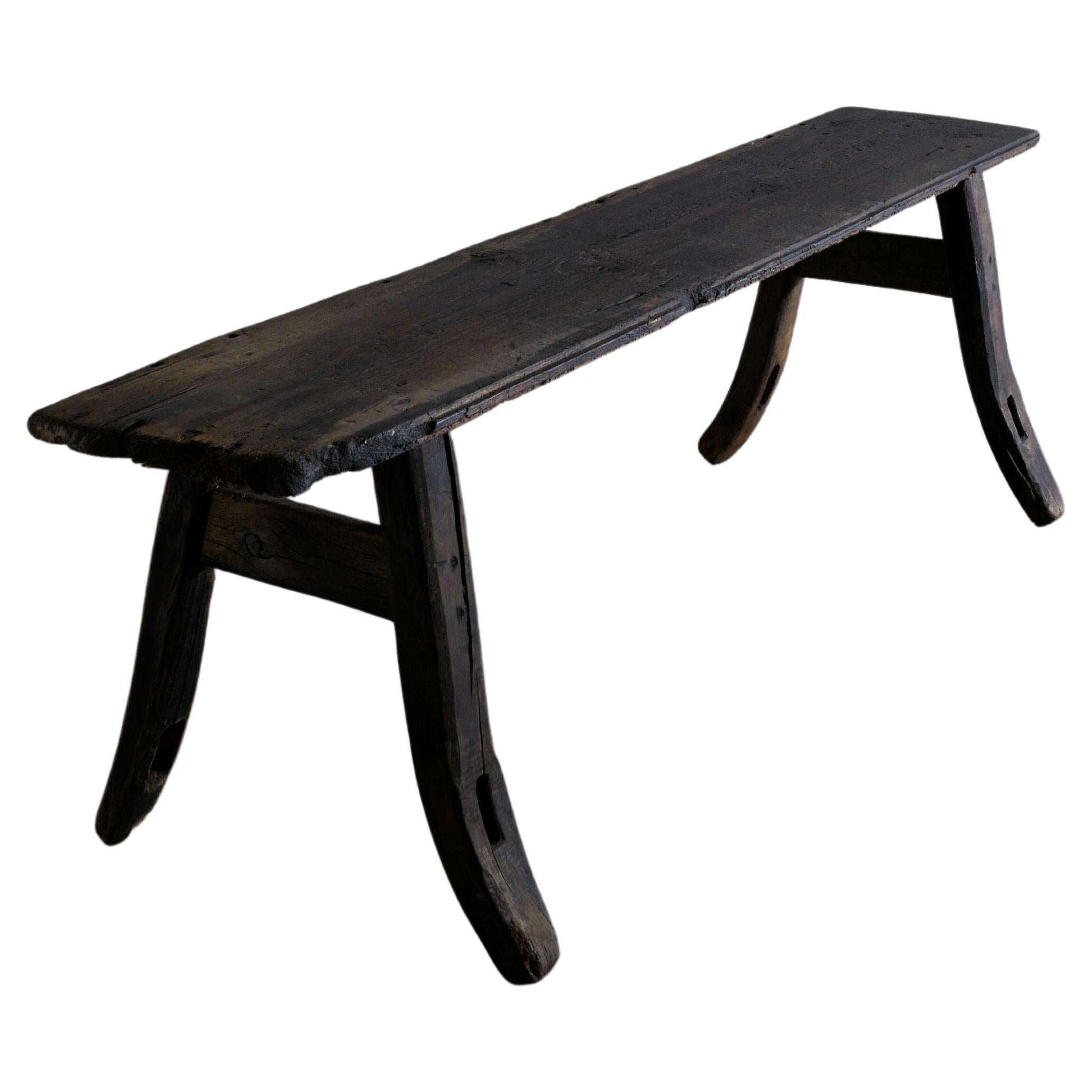 Swedish Wabi Sabi Wooden Bench in Pine From the Early 1900s