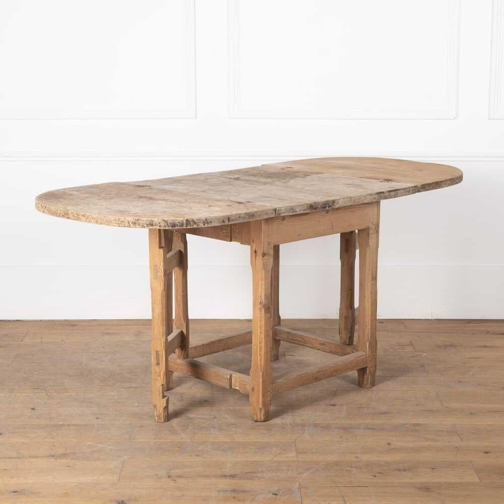 Schwedischer Provinztisch Dropleaf (Kiefernholz) im Angebot