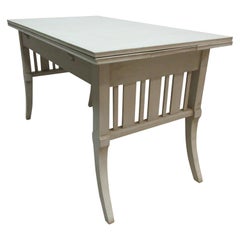 Antique Swedish Pull Out Leaf Pine Table