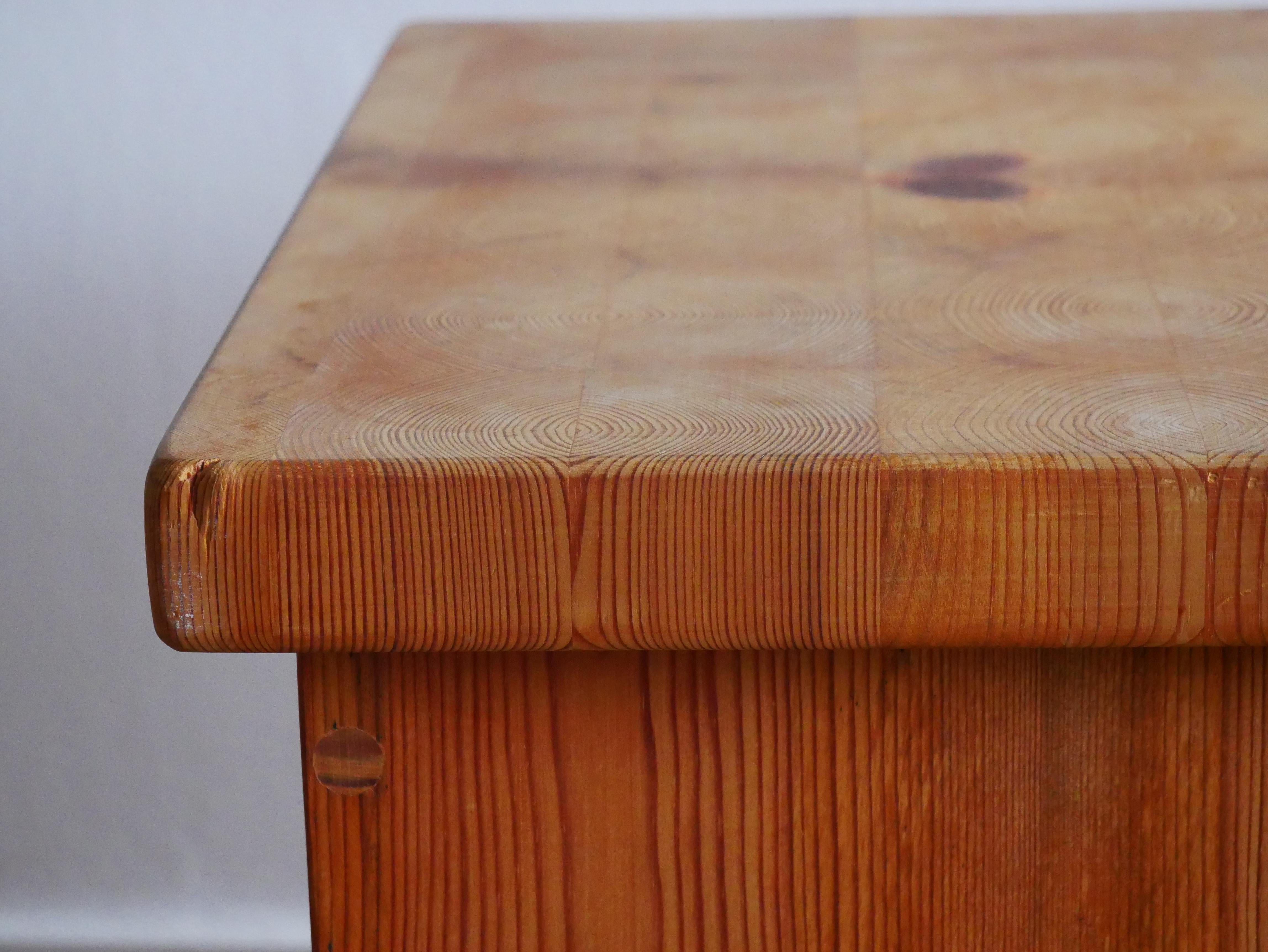 Swedish Rare Pine Side Table, circa 1970 For Sale 8