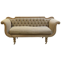 Schwedisches Regency-Sofa mit gepolsterter Sitzfläche