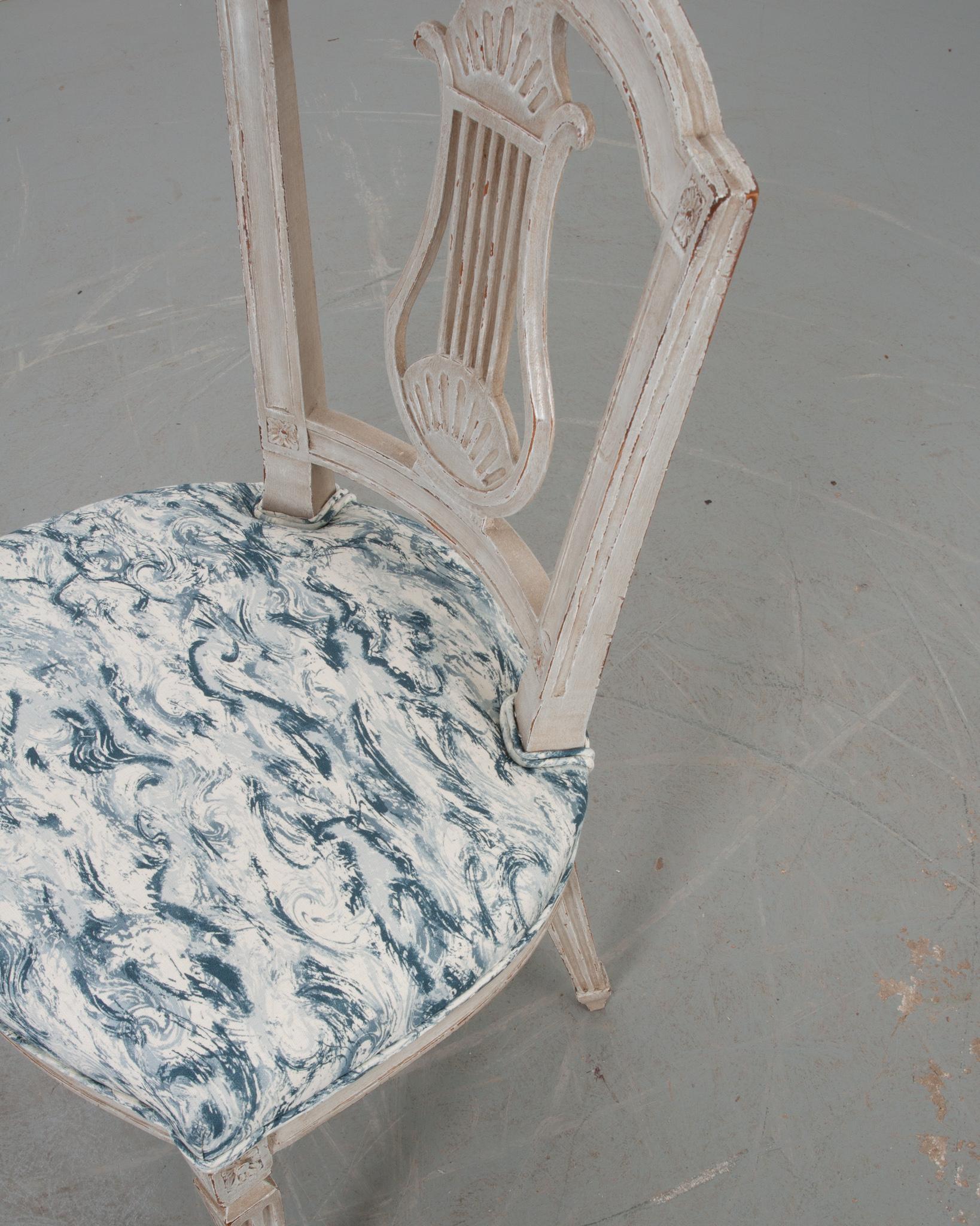 Contemporary Swedish Reproduction Painted Chair For Sale