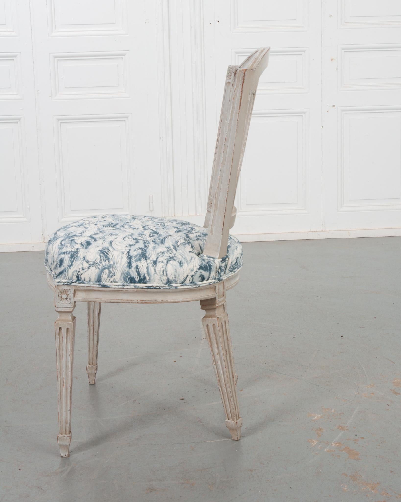 Wood Swedish Reproduction Painted Chair For Sale