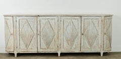 Swedish Reproduction Painted Demilune Buffet