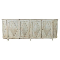 Swedish Reproduction Painted Demilune Buffet