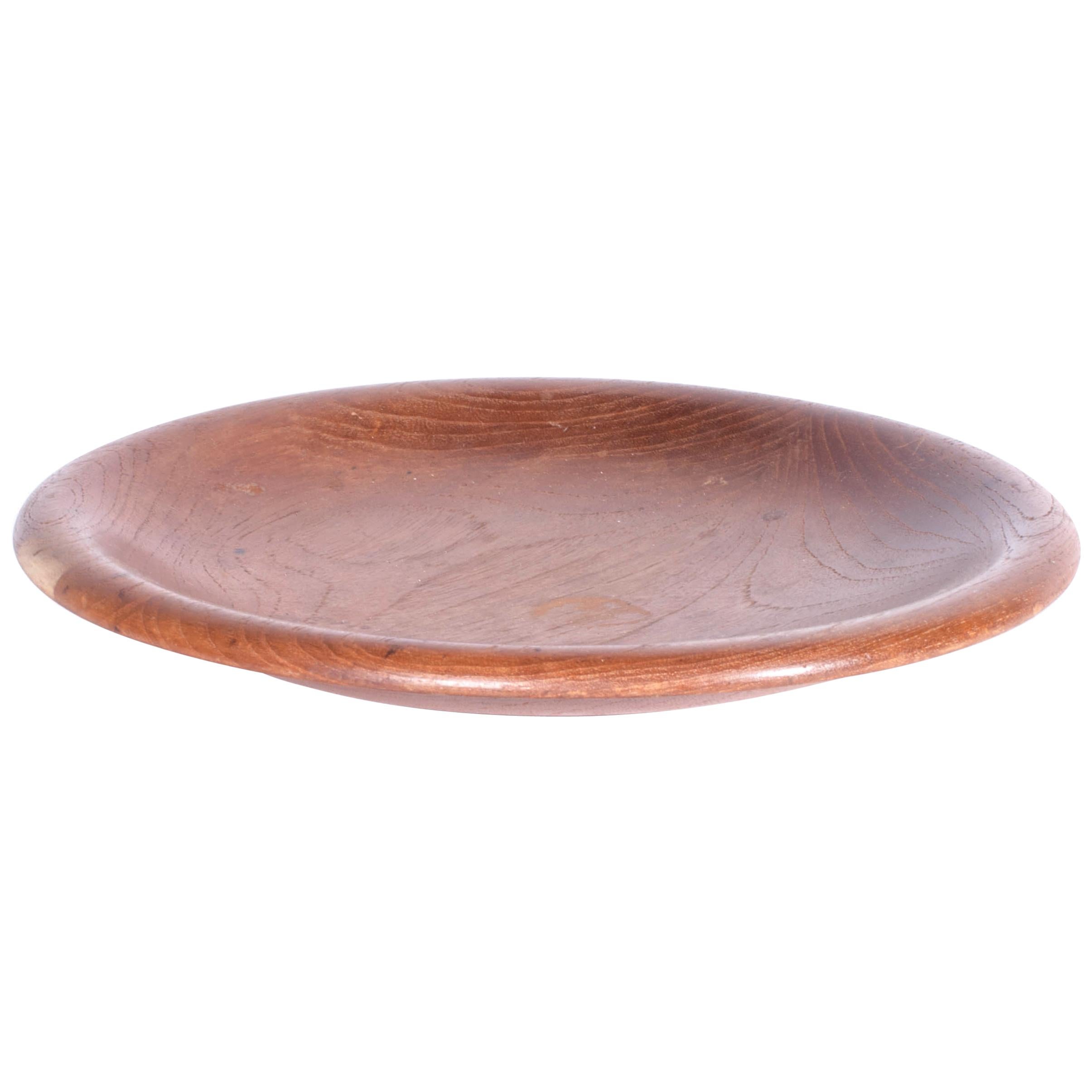Swedish Retro Solid Teak Bowl from 1950s For Sale
