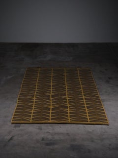 Alfombra sueca reversible de tejido plano "Barrskog" de Ingrid Dessau, años 50