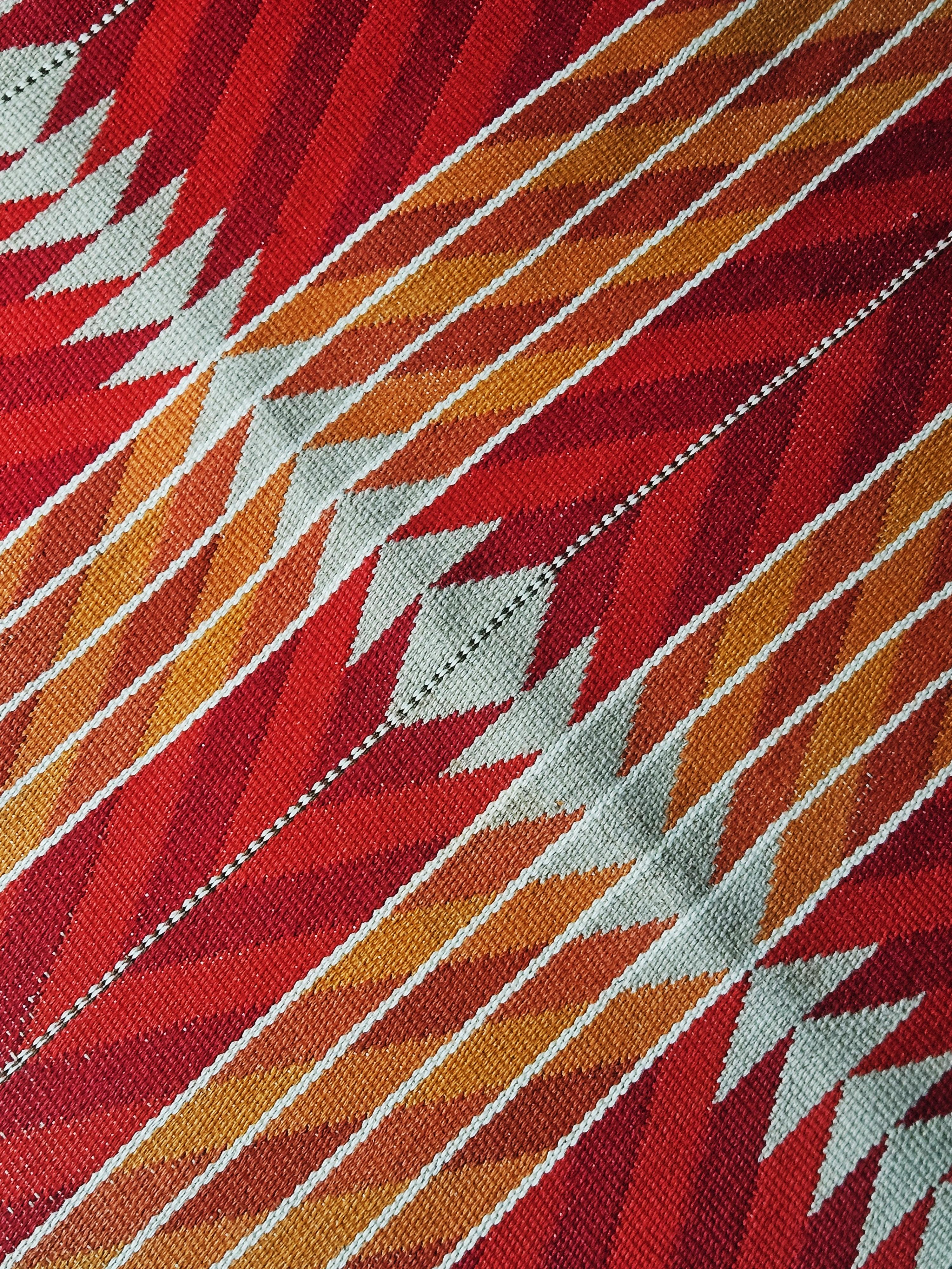 Alfombra sueca reversible de tejido plano de Ingrid Dessau para Kasthall, años 50 siglo XX en venta