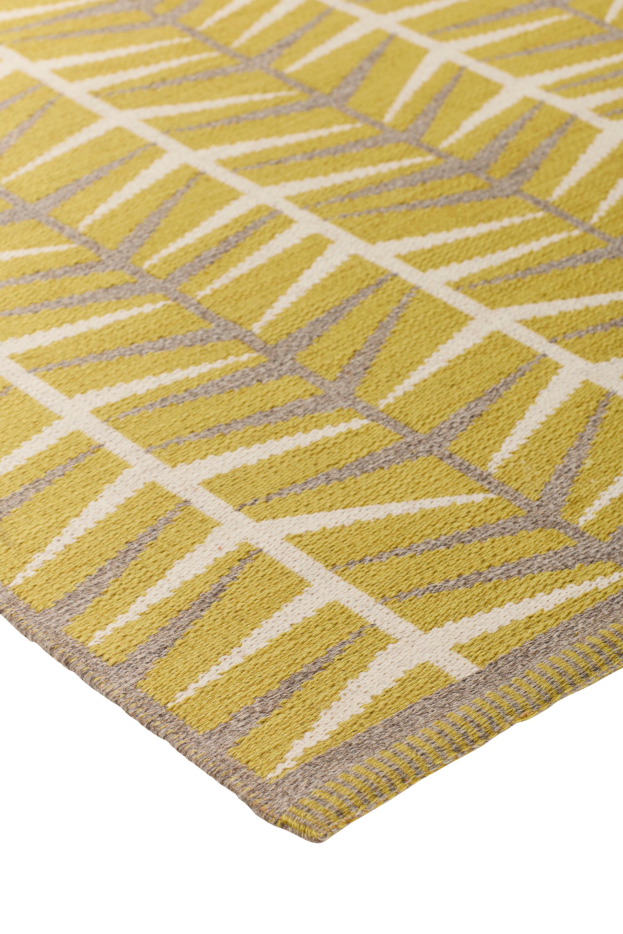 Mid-Century moderno Tappeto svedese reversibile a trama piatta 'Barrskog' di Ingrid Dessau, anni '50 in vendita