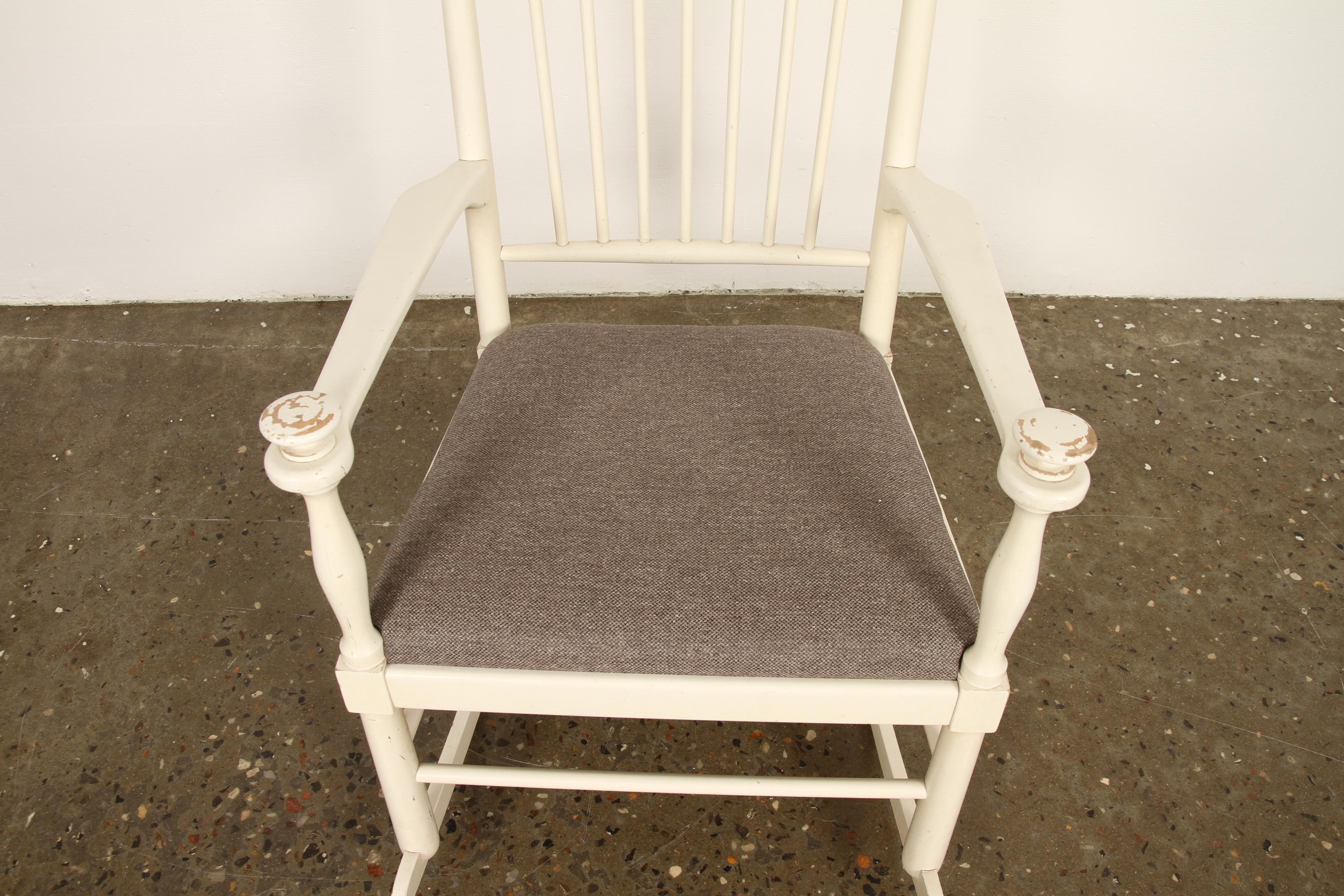Wool Swedish Rocking Chair 