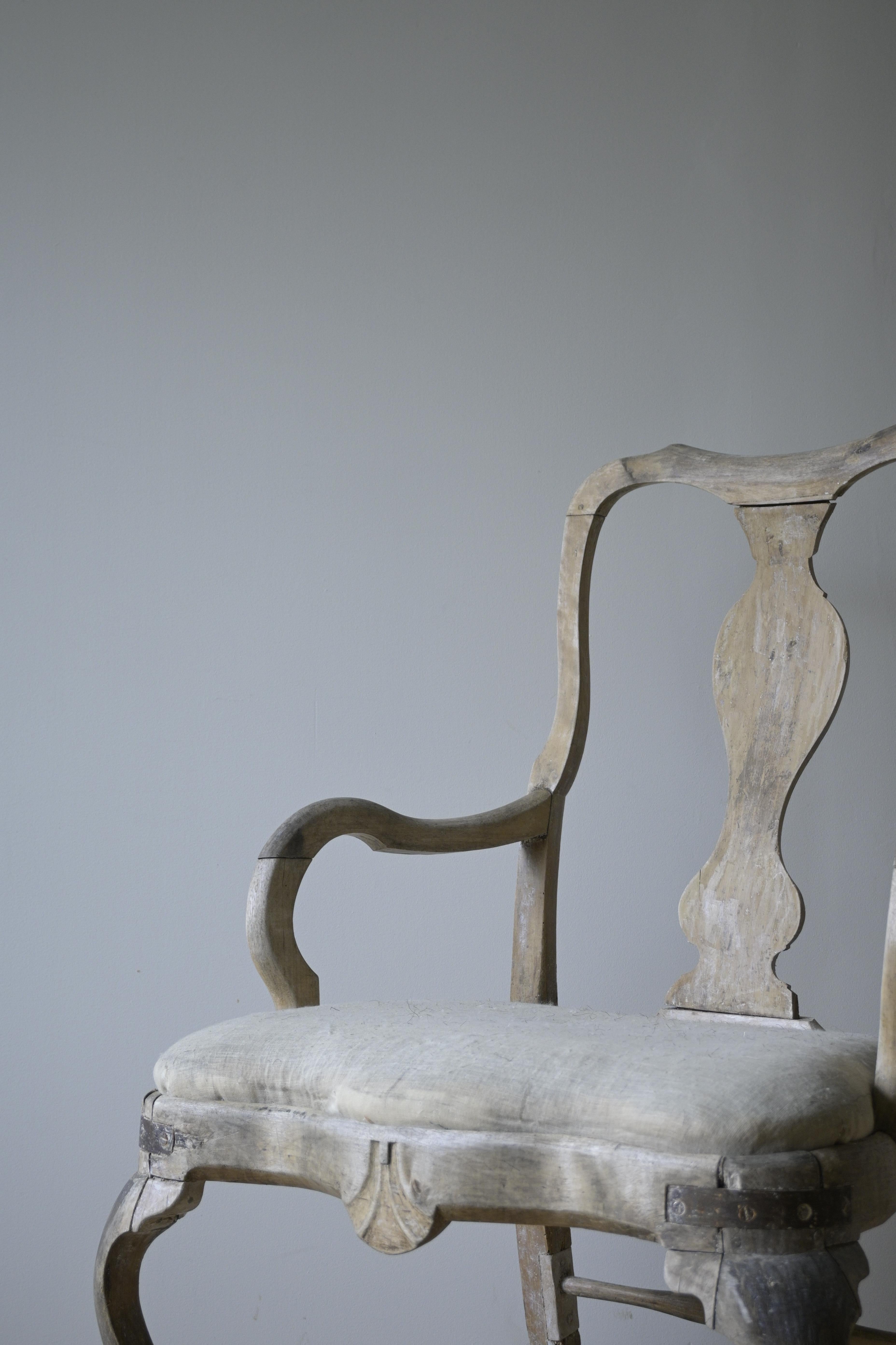 Fauteuil rococo suédois, XVIIIe siècle en vente 4