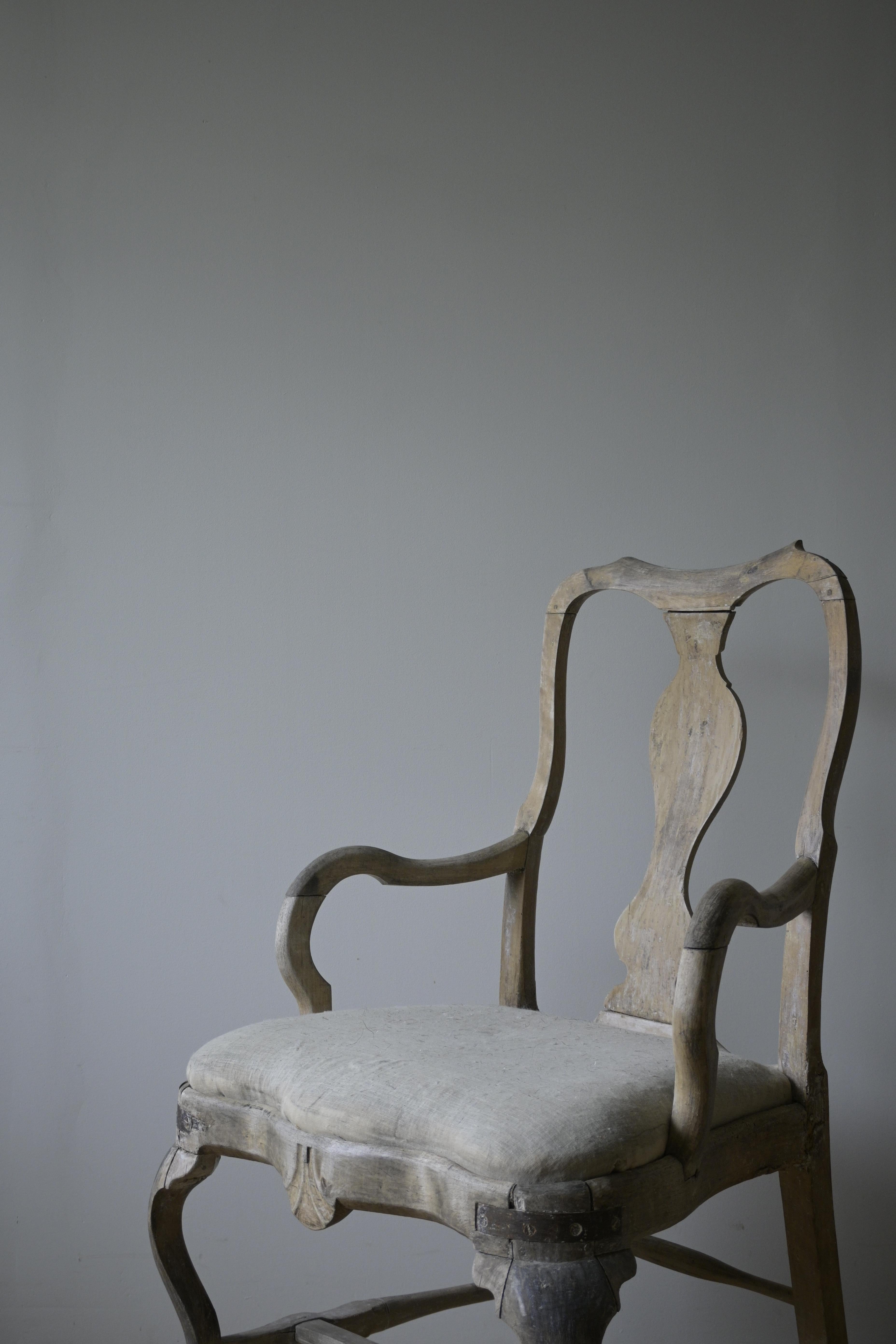 Scandinave moderne Fauteuil rococo suédois, XVIIIe siècle en vente