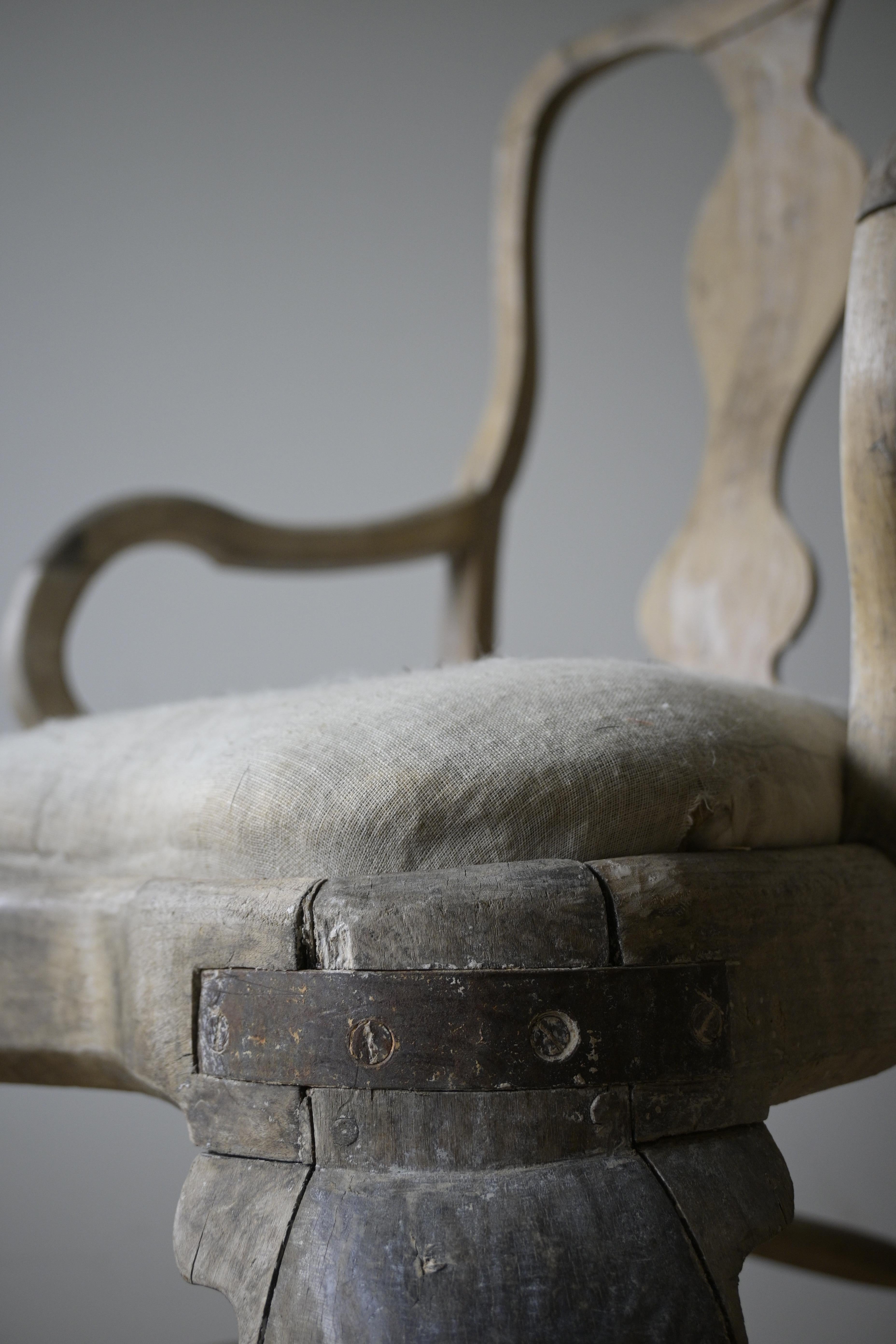 Bouleau Fauteuil rococo suédois, XVIIIe siècle en vente