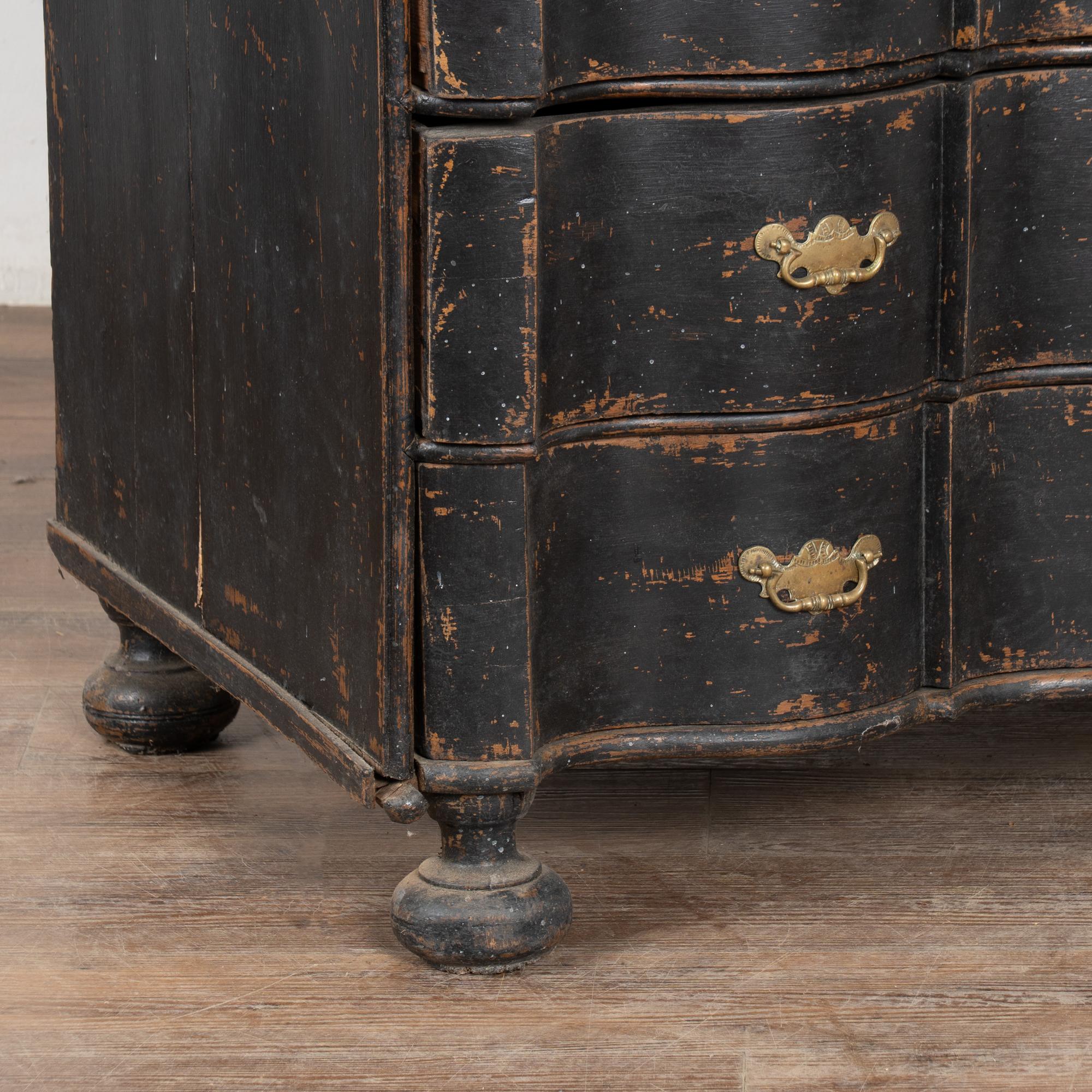Segreteria svedese rococò dipinta di nero datata 1778 4