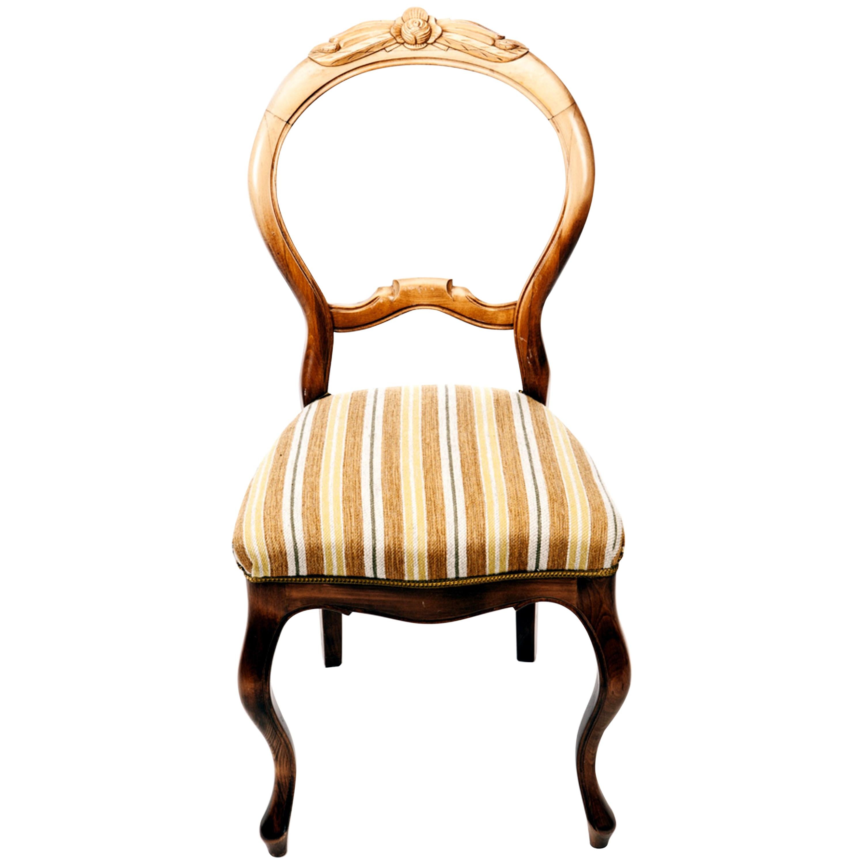 Swedish Rococo Chairs in Carved Birch, Early 1900s For Sale