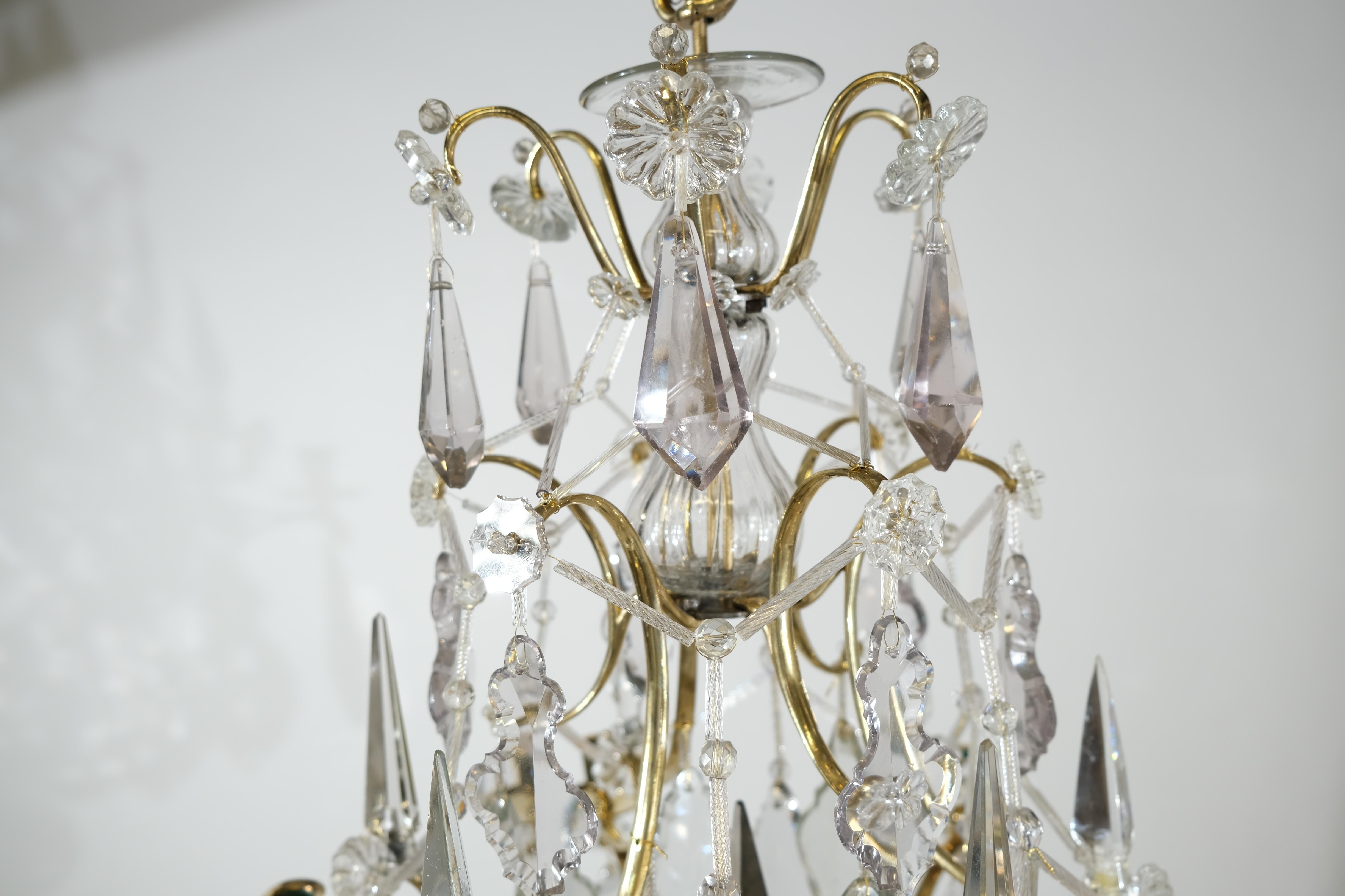 Swedish Rococo Chandelier, 18th C In Good Condition In Stockholm, SE