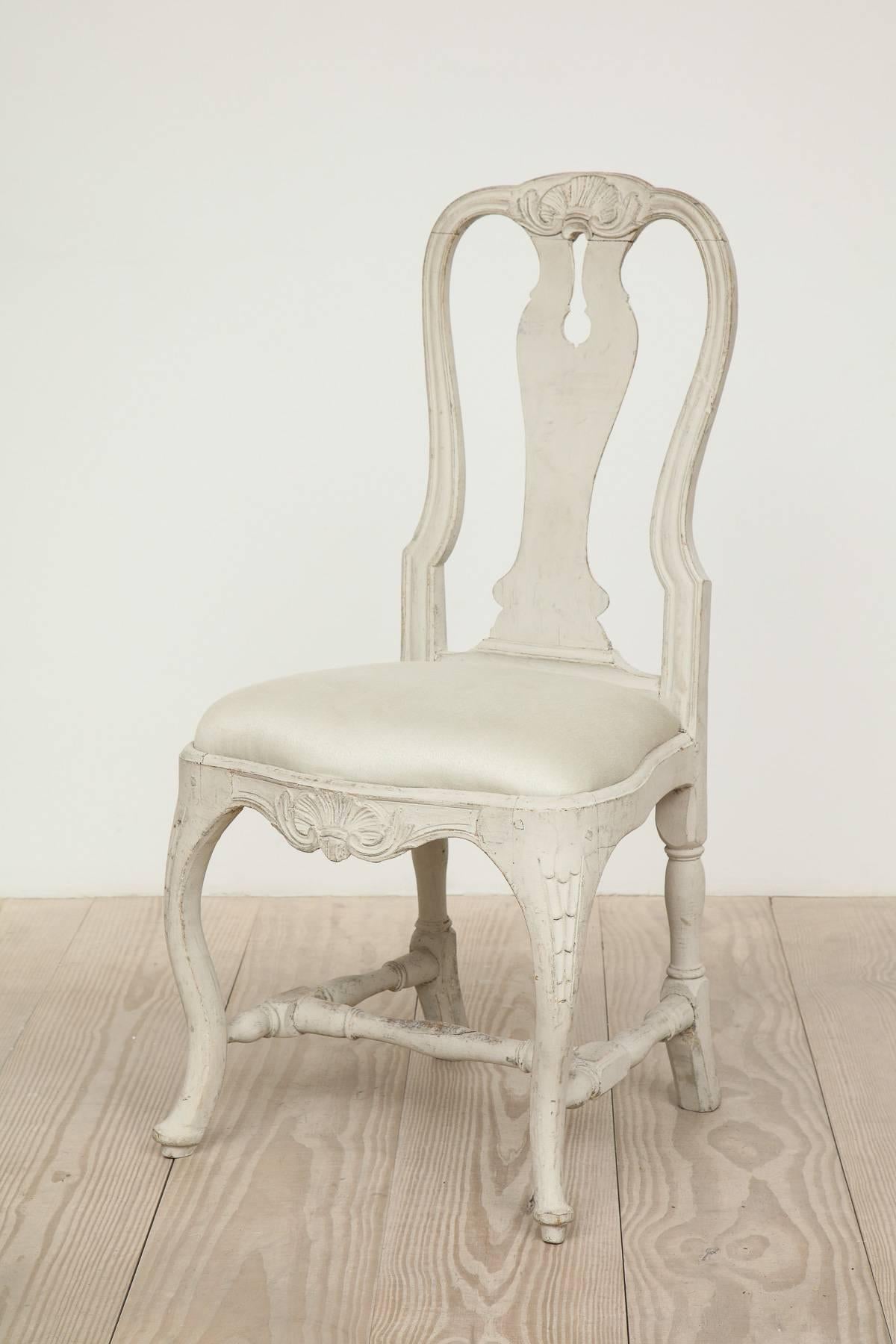 Swedish Rococo Dining Chairs, Set of 12, circa 1765 4