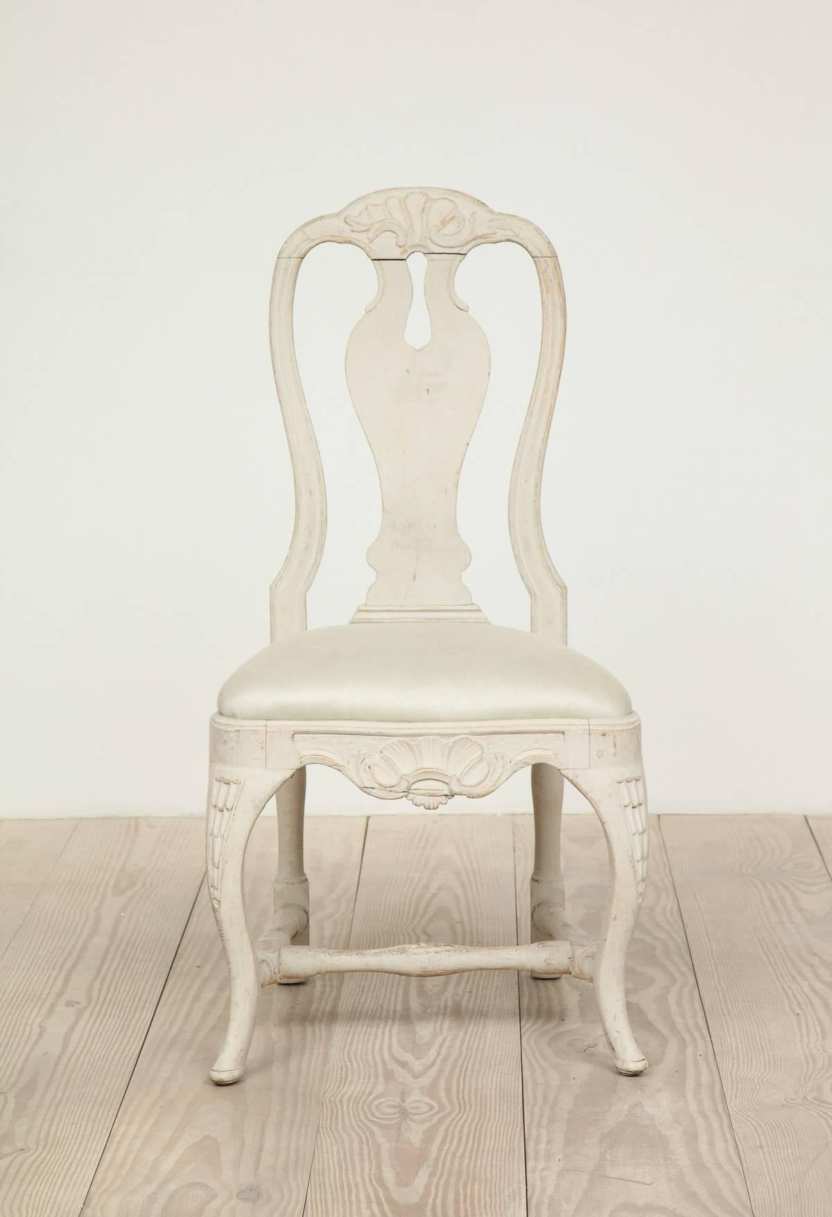 Swedish Rococo Dining Chairs, Set of 12, circa 1765 9