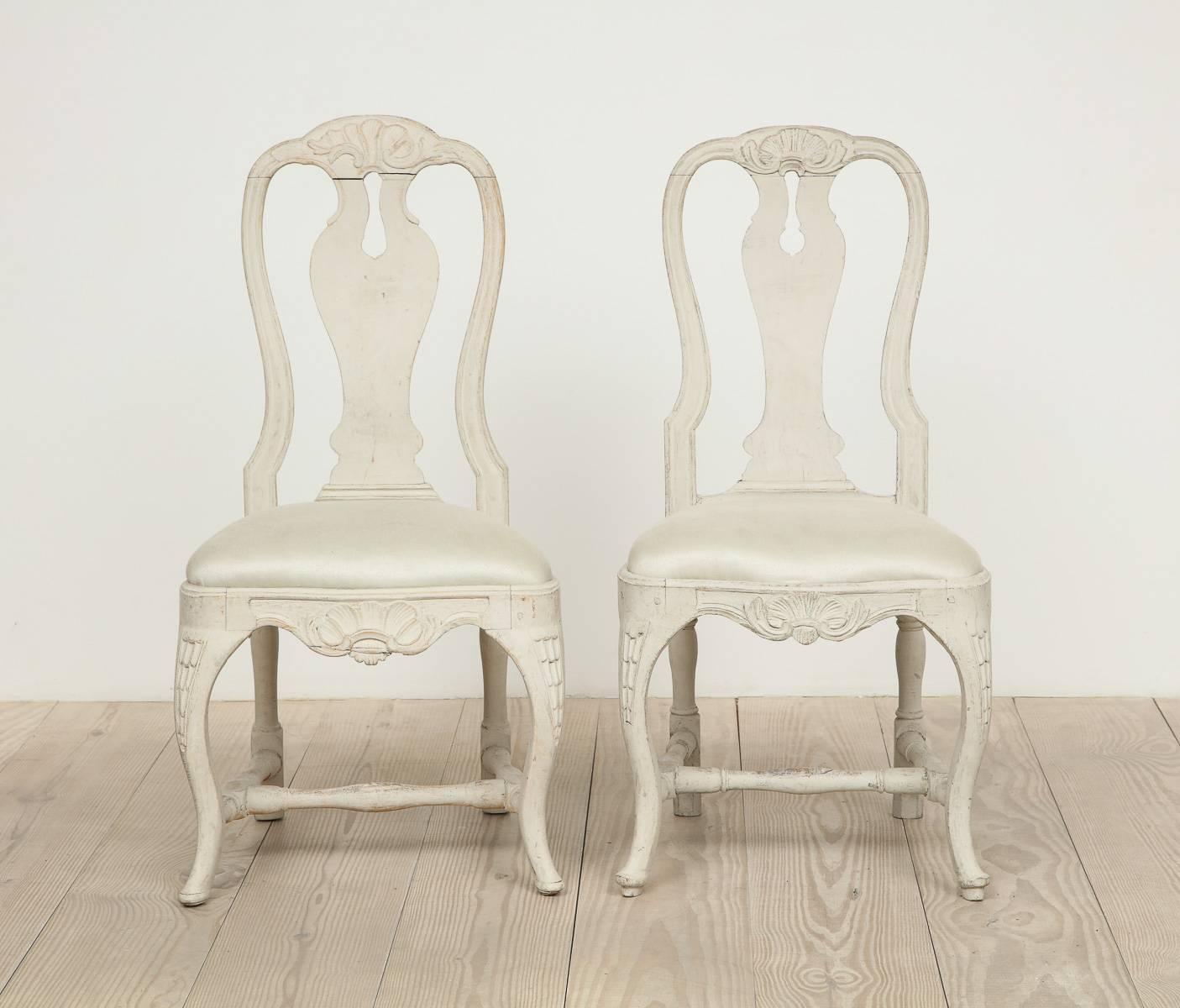 Swedish Rococo Dining Chairs, Set of 12, circa 1765 2