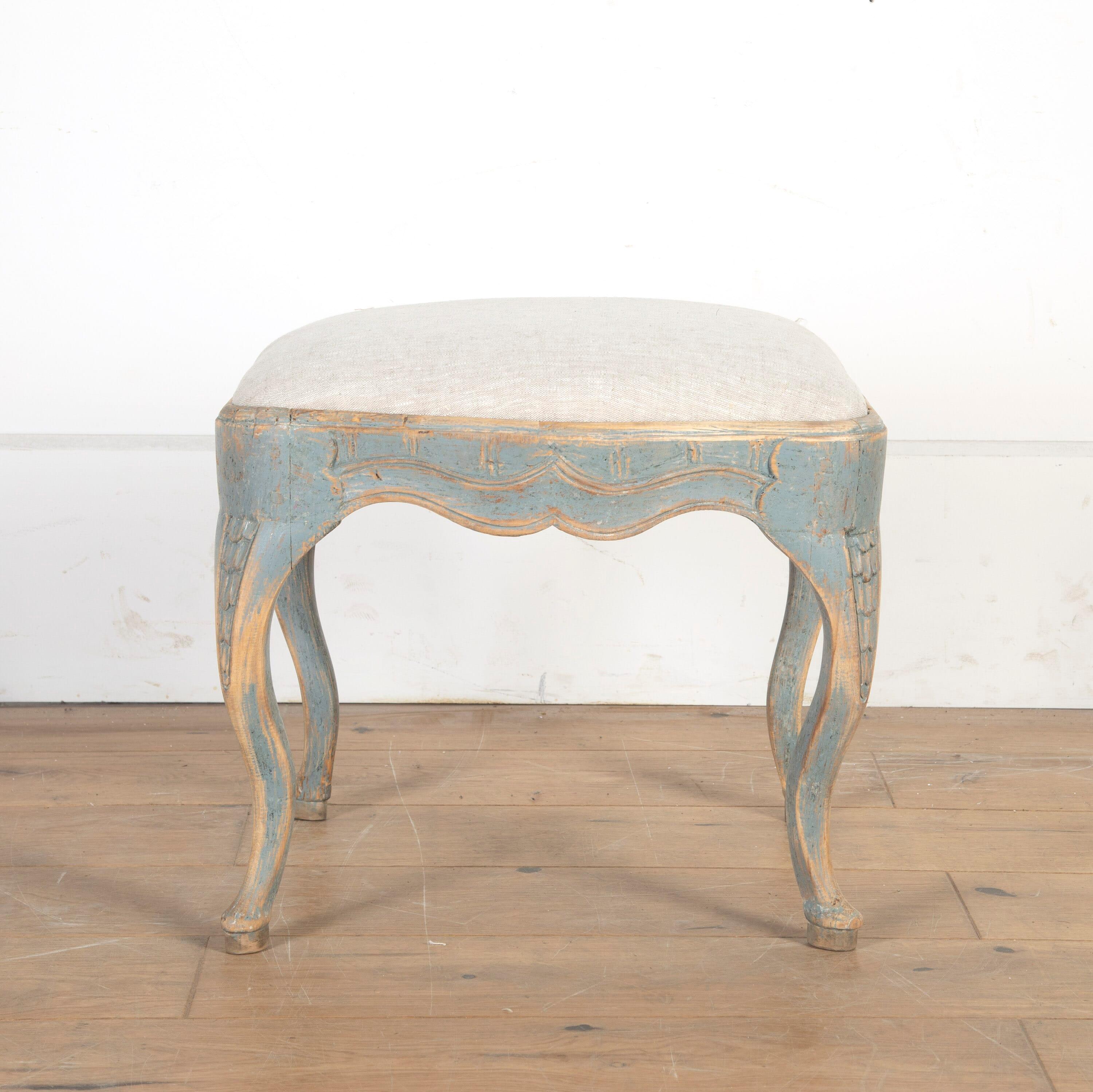 Swedish Rococo Footstool In Good Condition In Gloucestershire, GB