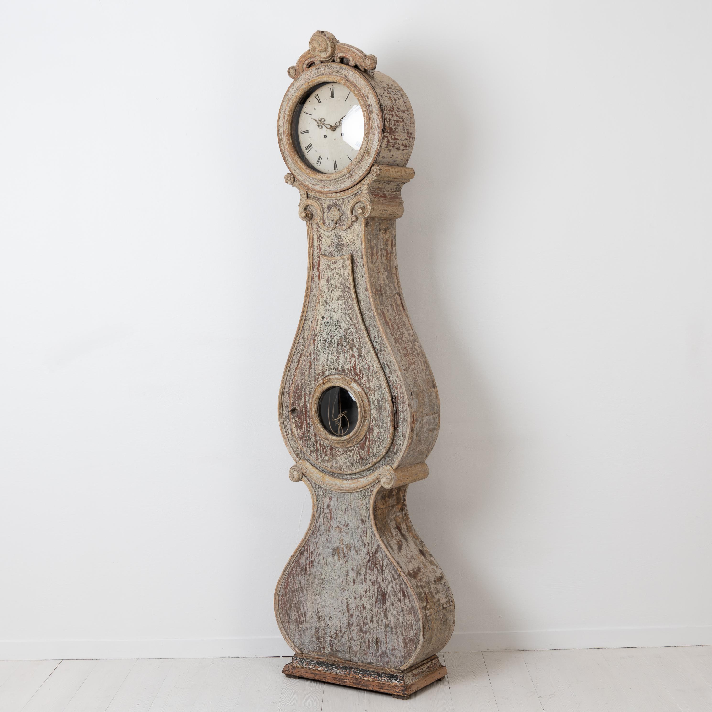 Hand-Crafted Swedish Rococo Long Case Clock