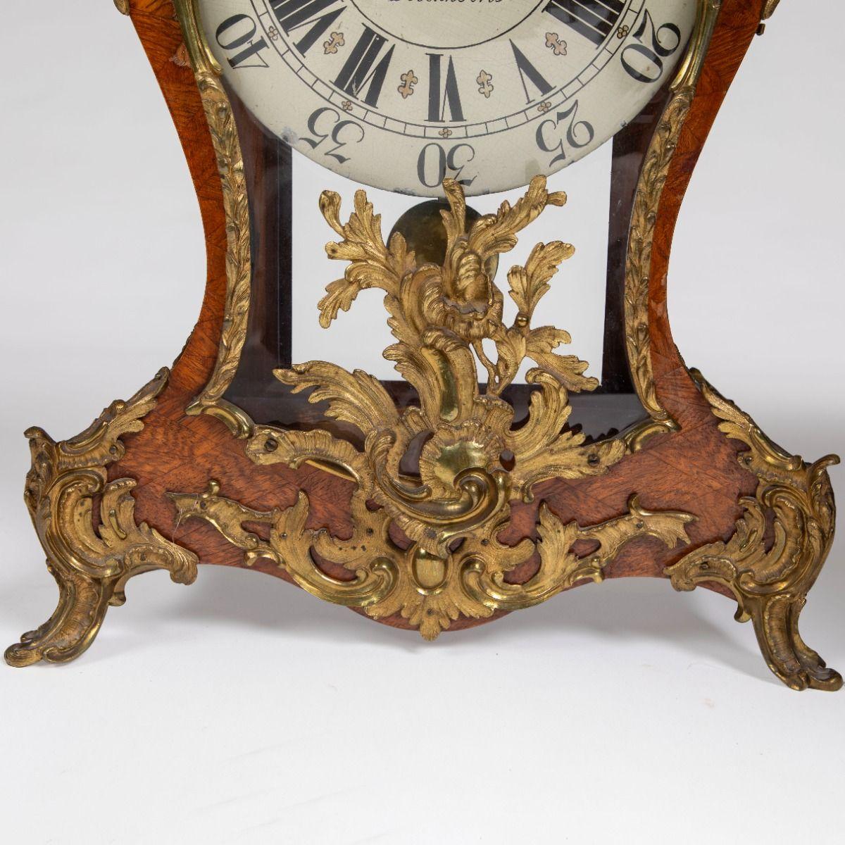 Swedish Rococo Ormolu Bracket Clock by Petter Söderman, Stockholm For Sale 1