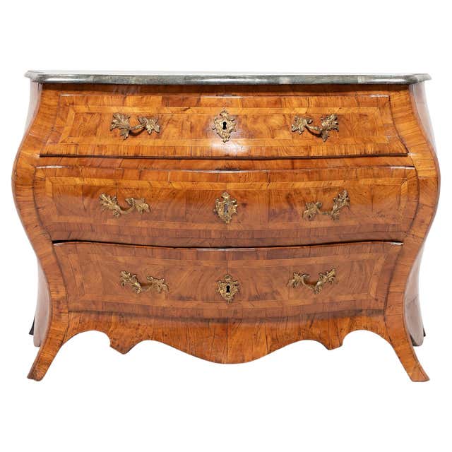 Antique Dutch Rococo Cabinet with Writing Desk, ca. 1750 For Sale at ...