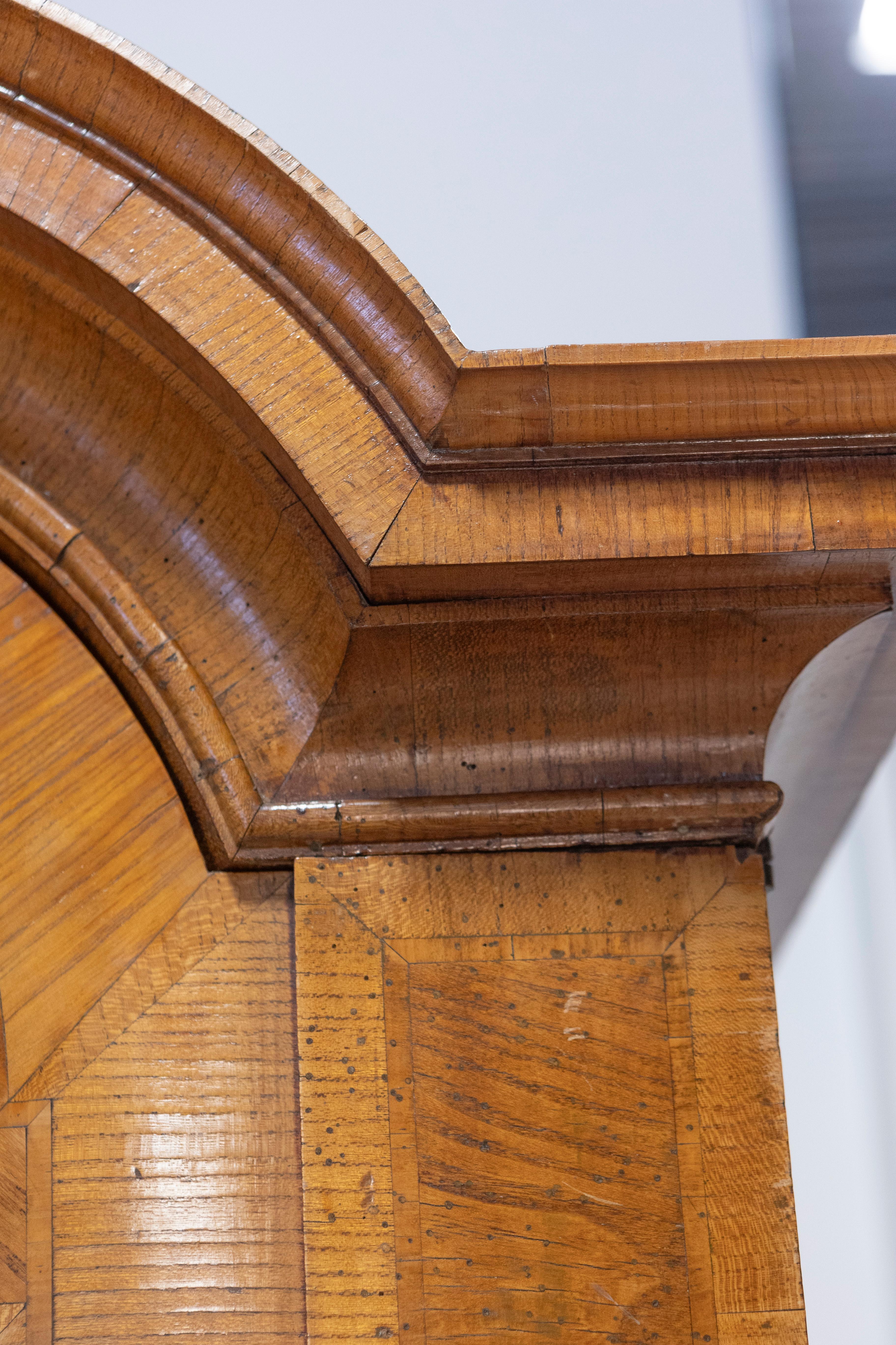 Oak Swedish Rococo Period 1790s Cabinet with Chapeau de Gendarme Inspired Cornice For Sale