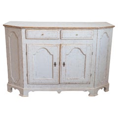 Swedish Rococo Period 18th Century Buffet from Värmland with Canted Side Posts