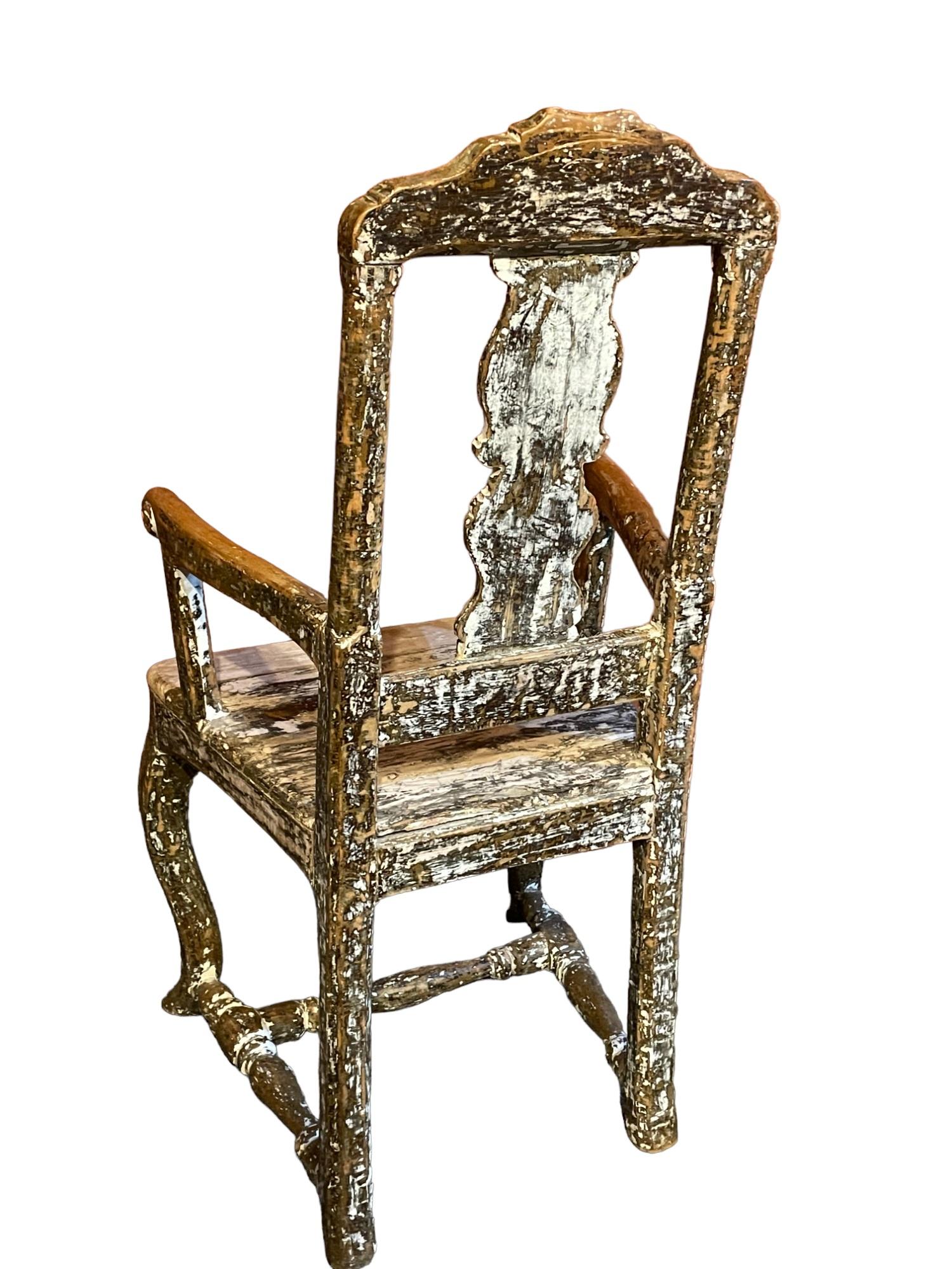 18th Century and Earlier Swedish Rococo Period Armchair 1760