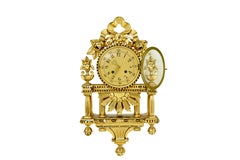 Swedish rococo revival gilt wall clock by Westerstrand