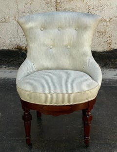 Swedish Rococo Revival Victorian Slipper “Emma” Chair c. 1880 - Fully Restored