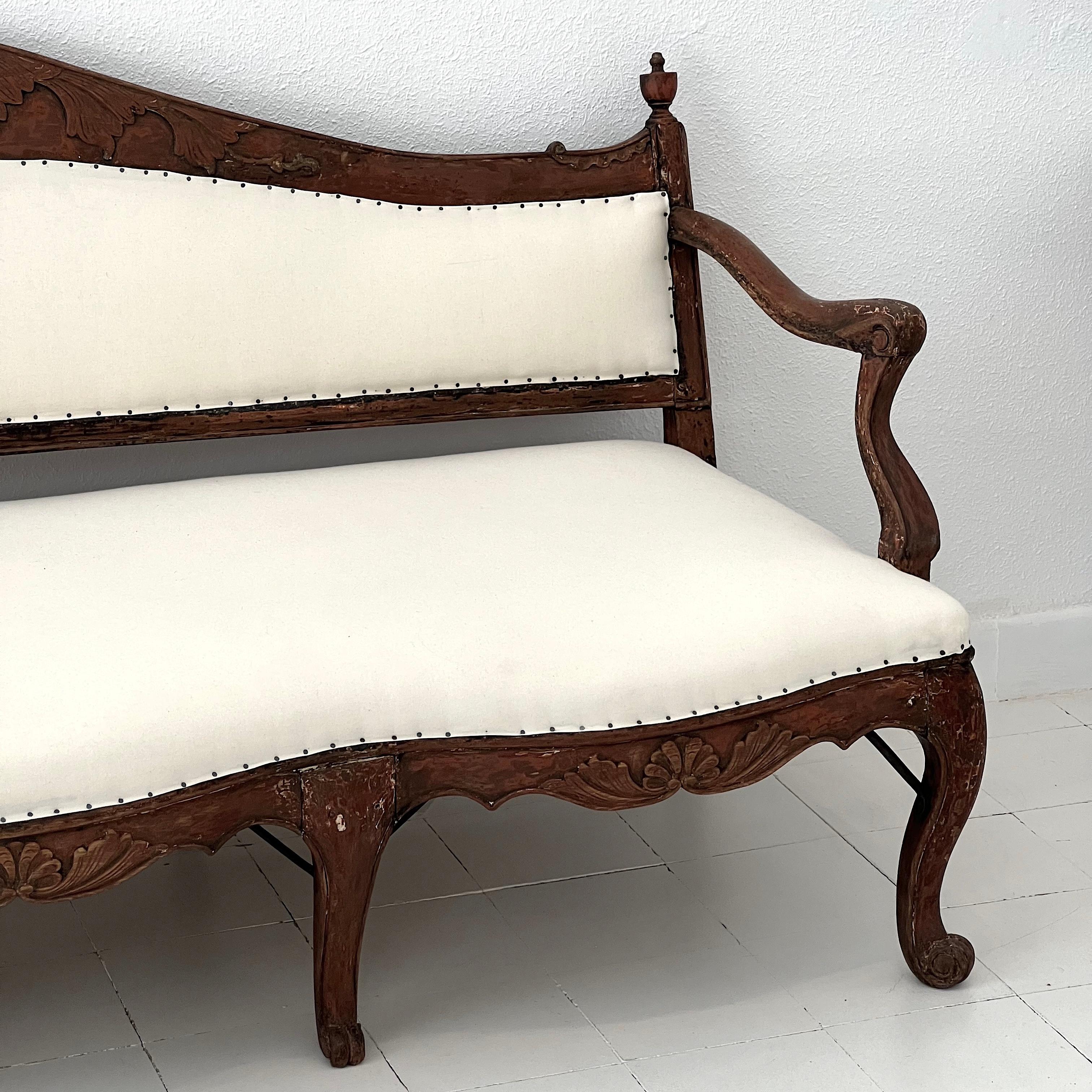 Swedish Rococo Sofa, Circa 1760 For Sale 3