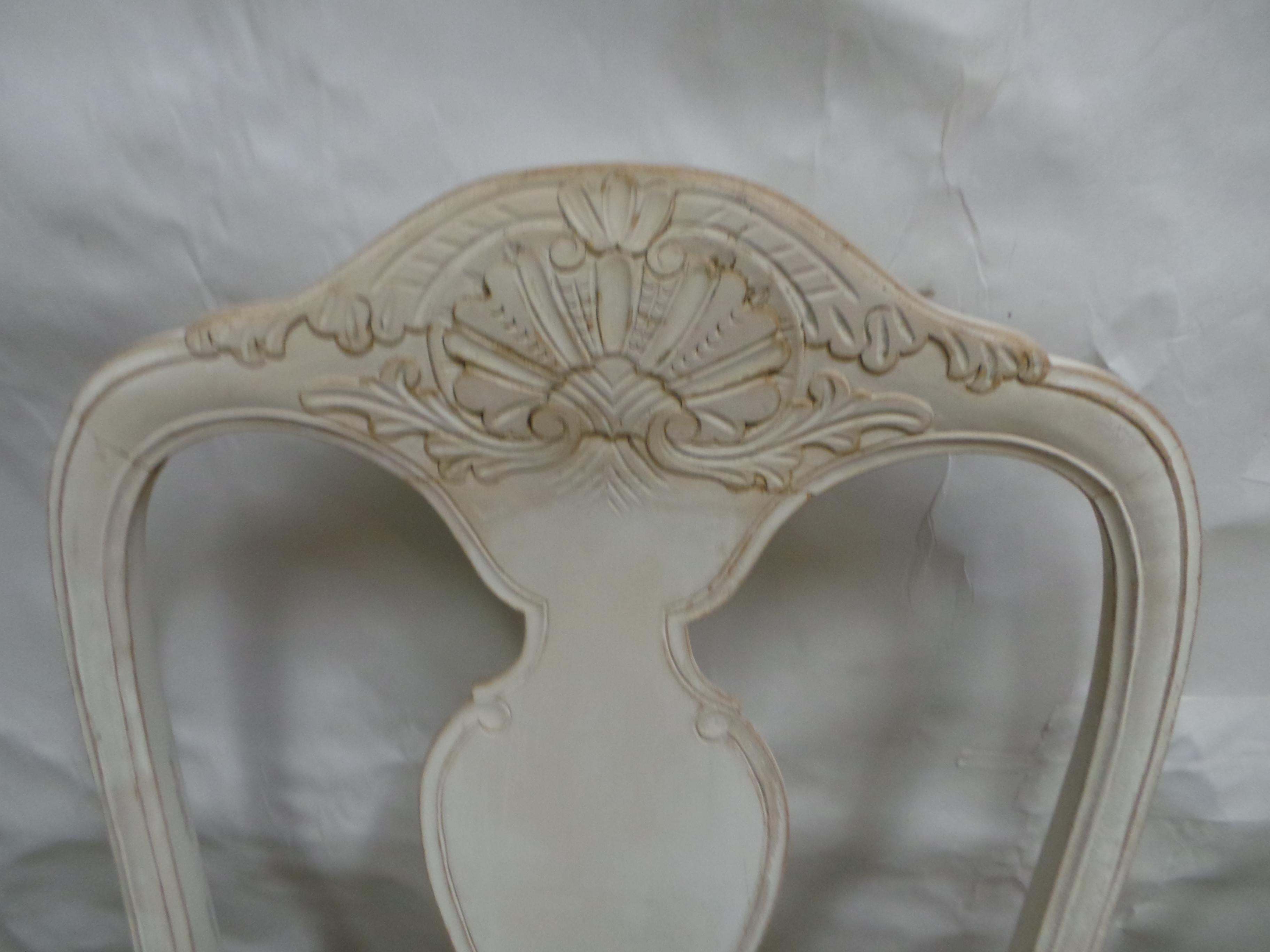 Swedish Rococo Style Chairs 2 Arm 8 Side For Sale 7