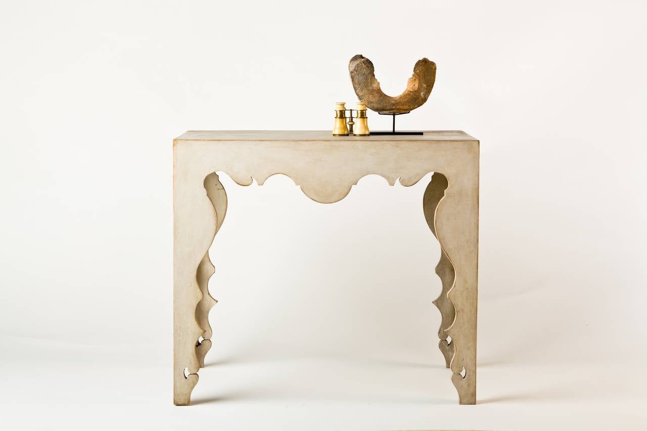 American Swedish Rococo Style Console Table