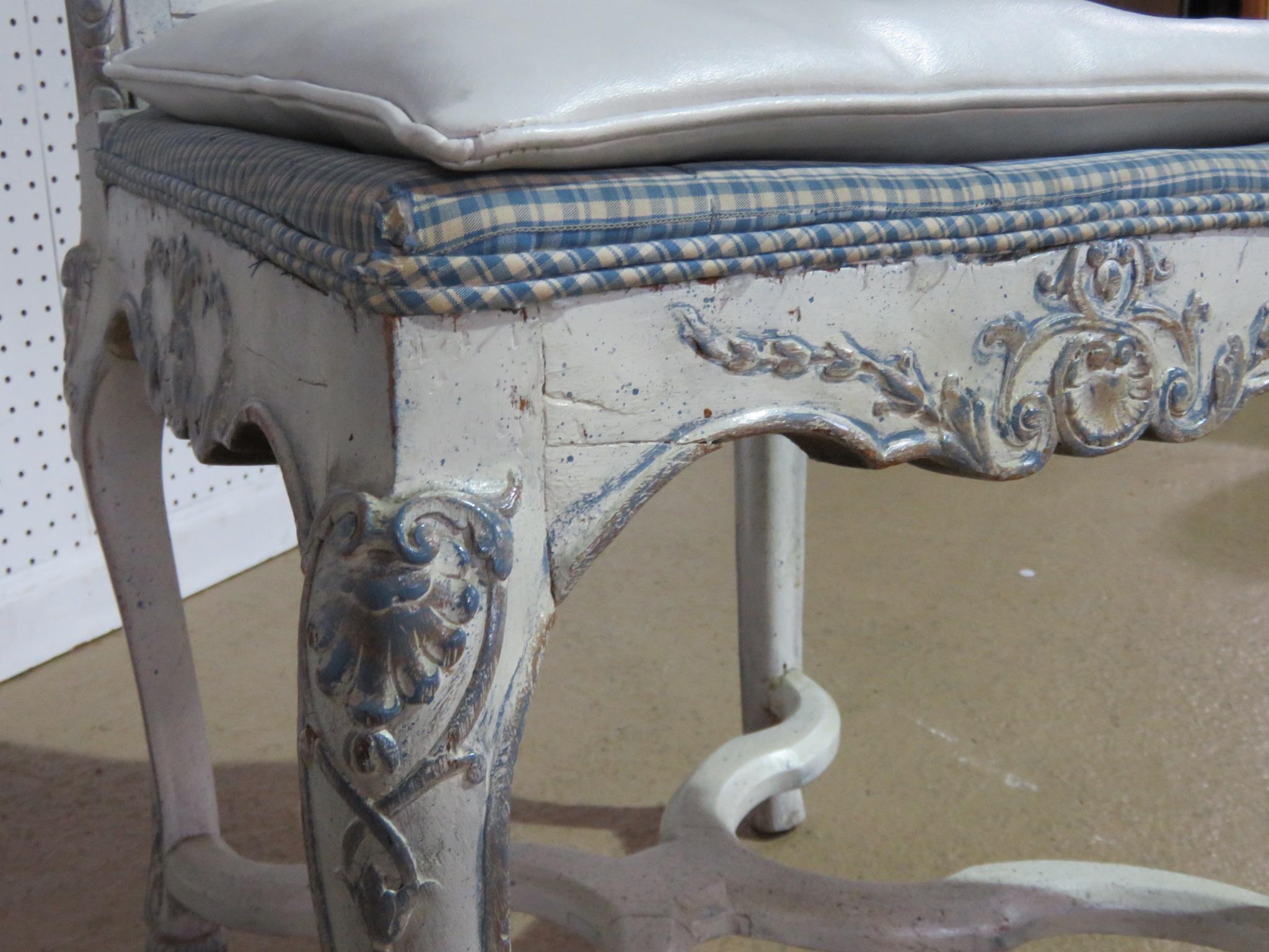 Swedish Rococo Style Desk Chair For Sale 1