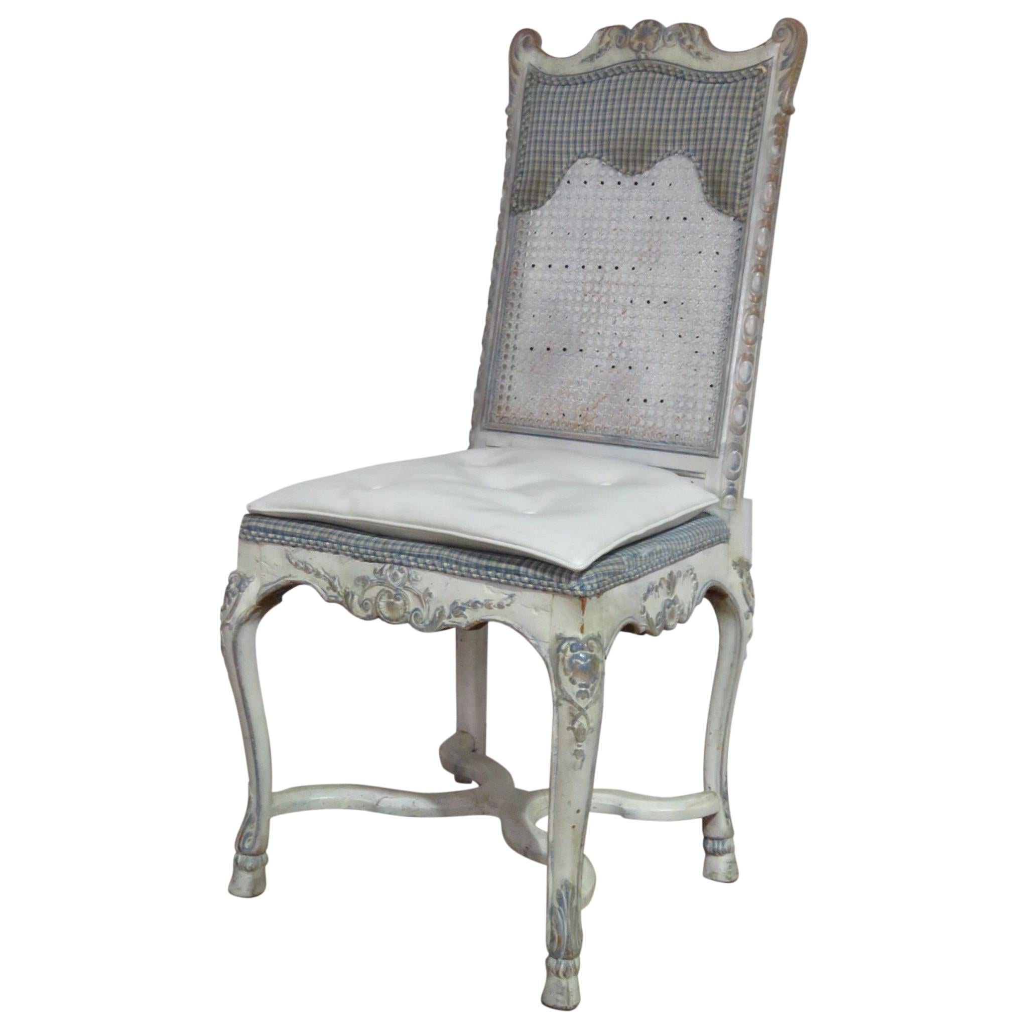 Swedish Rococo Style Desk Chair For Sale