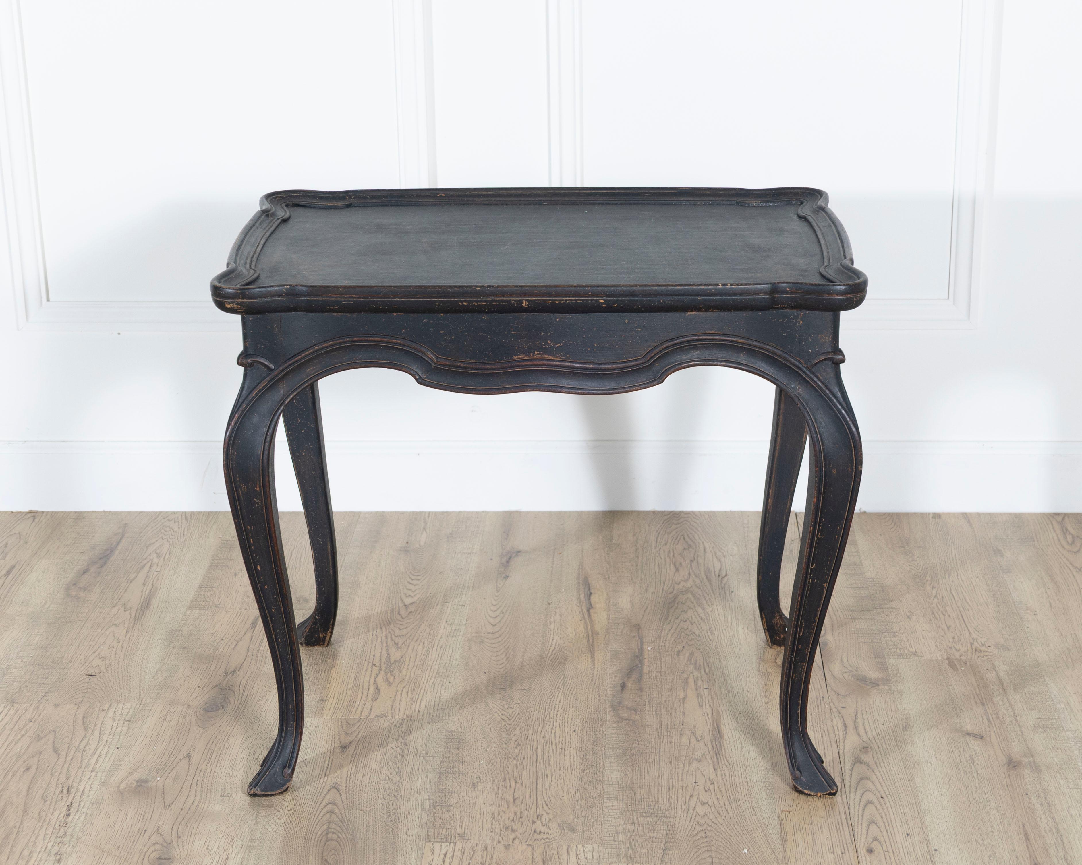 Pine Swedish Rococo Style Painted Coffee Table, Circa 1910 For Sale