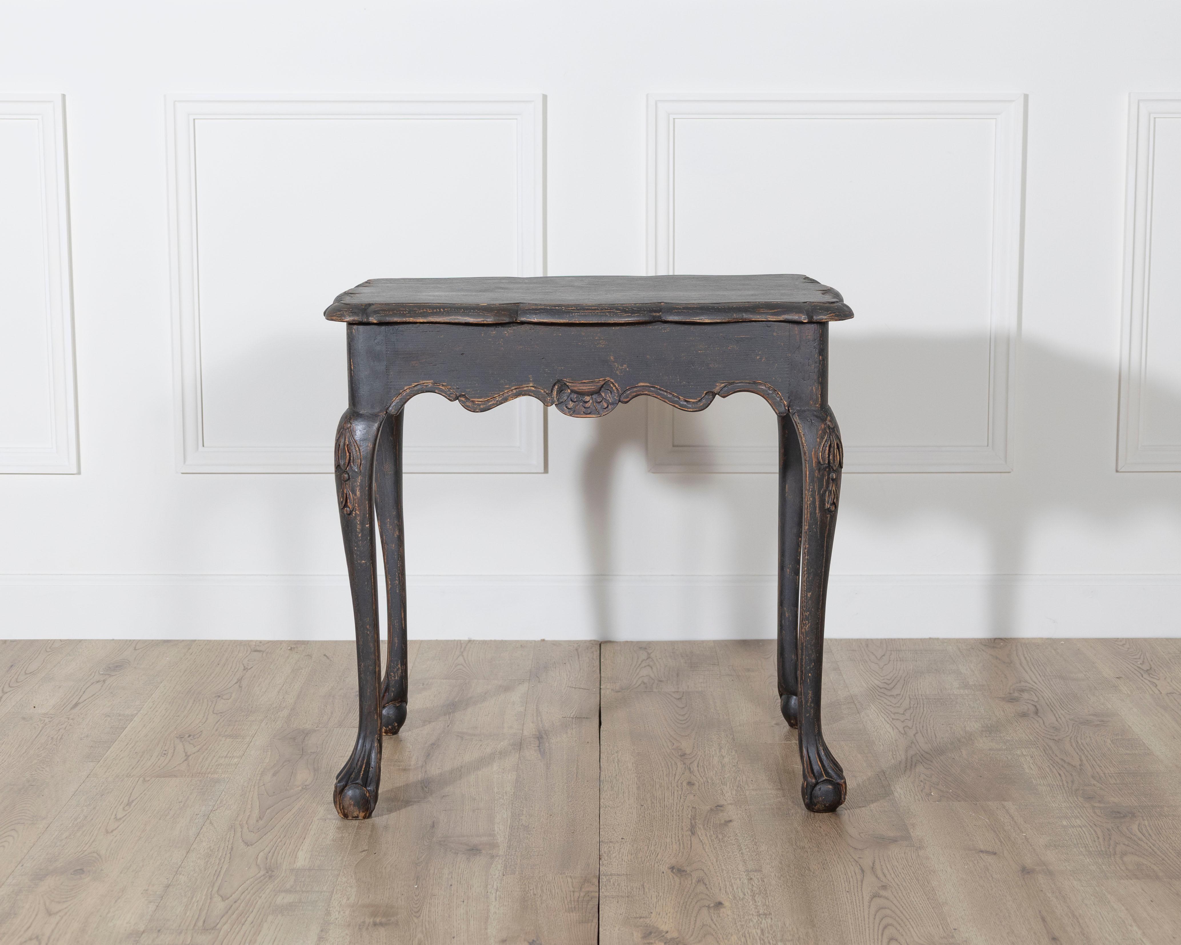 Pine Swedish Rococo table circa 1780 For Sale
