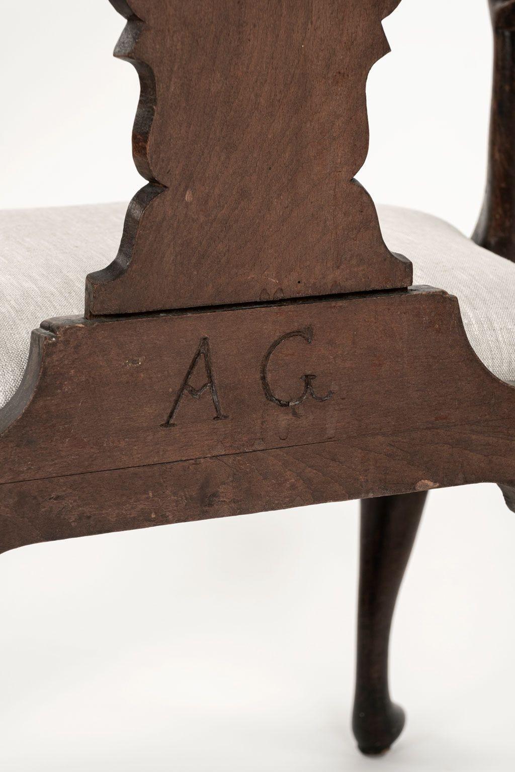 Swedish Rococo Walnut Armchair For Sale 8