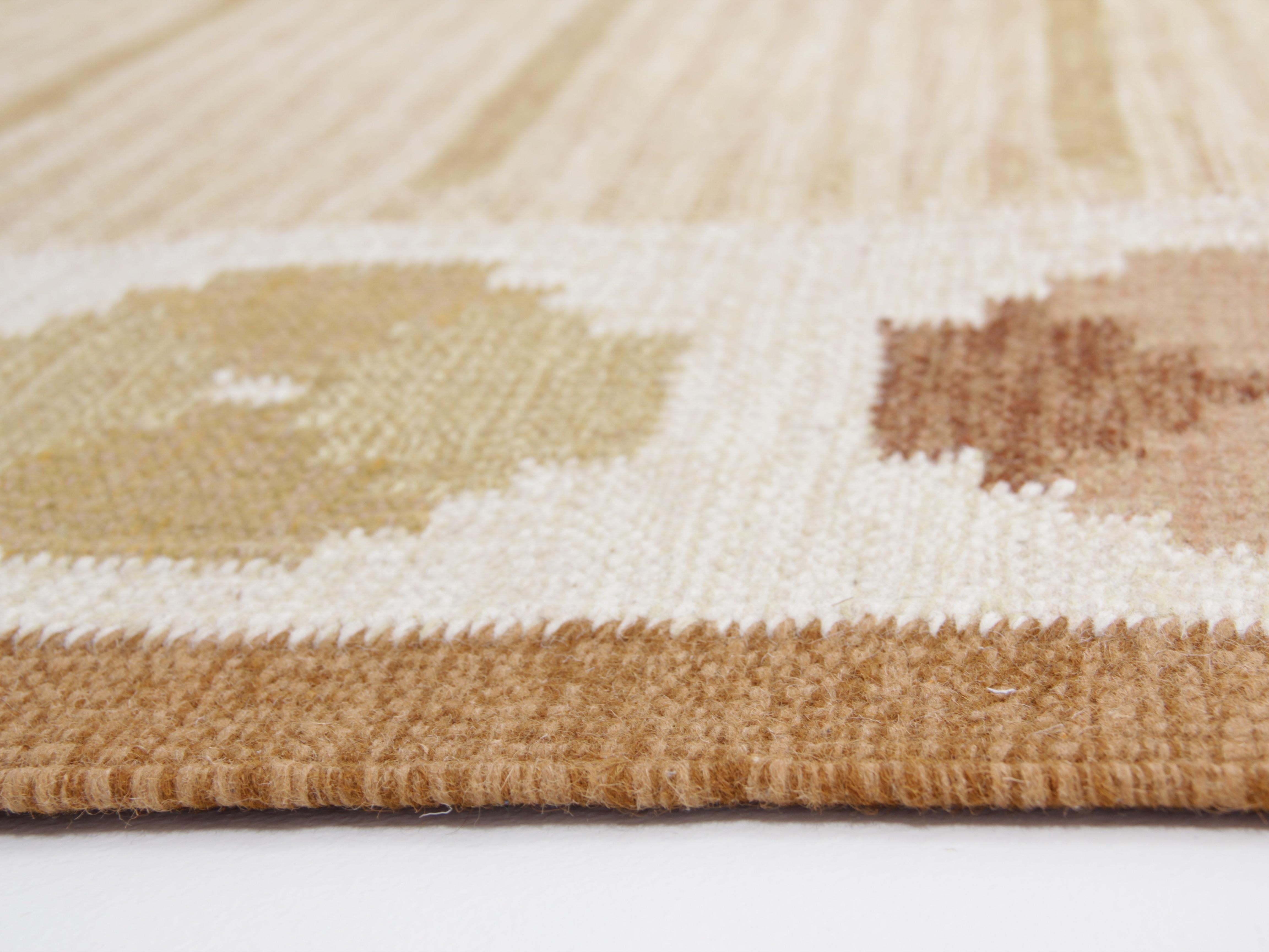 Late 20th Century Swedish Rolakan Carpet Handwoven Wool